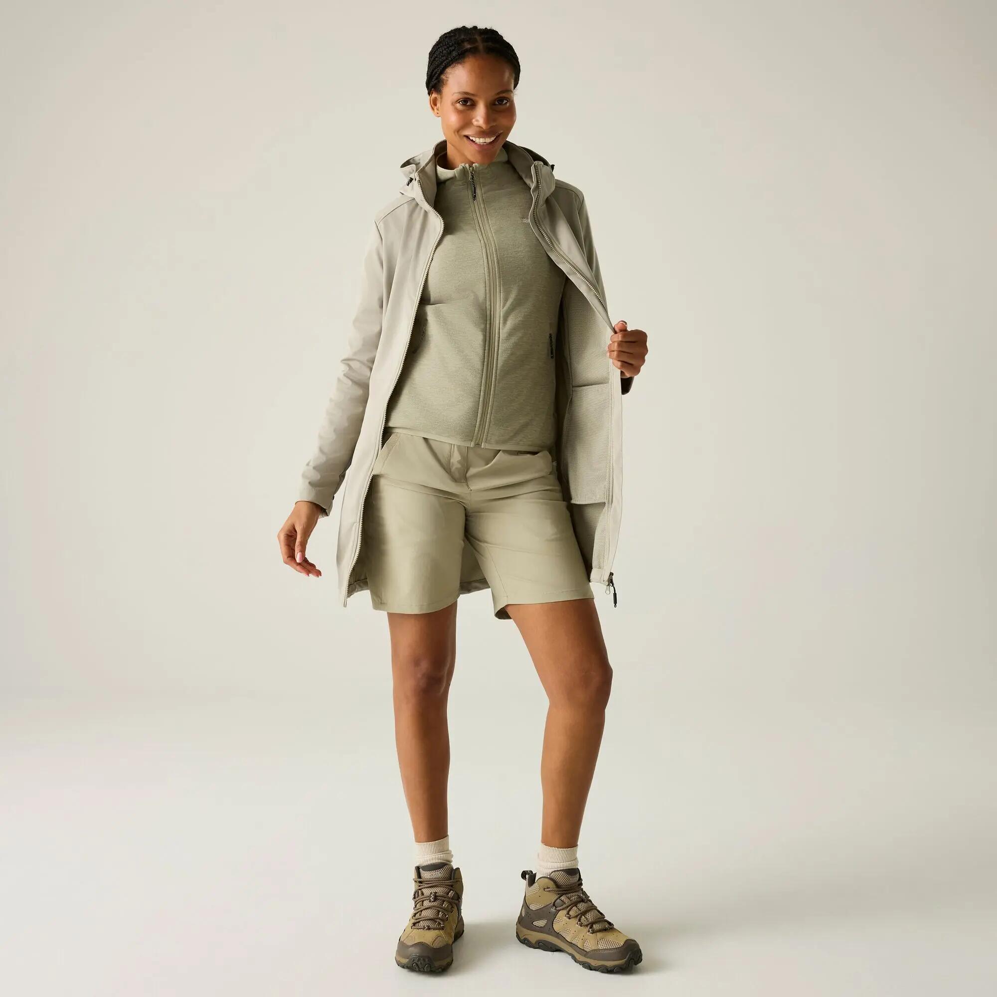 Carisbrooke Damen-Softshelljacke, wasserabweisend, lang, mit Kapuze 3/6