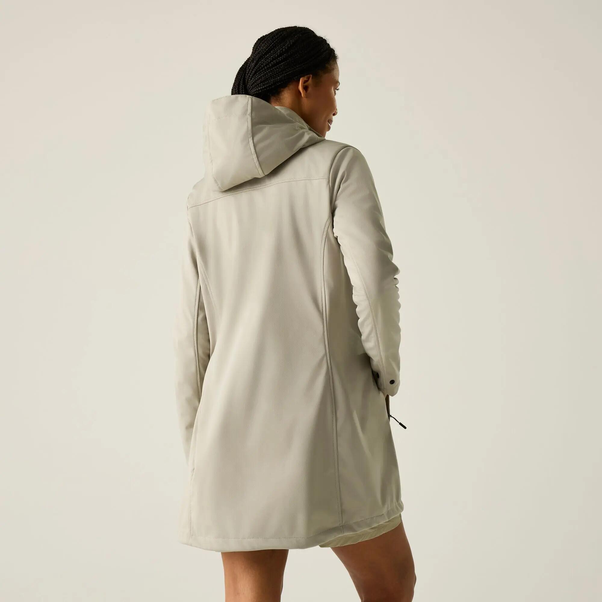 Carisbrooke Damen-Softshelljacke, wasserabweisend, lang, mit Kapuze 2/6