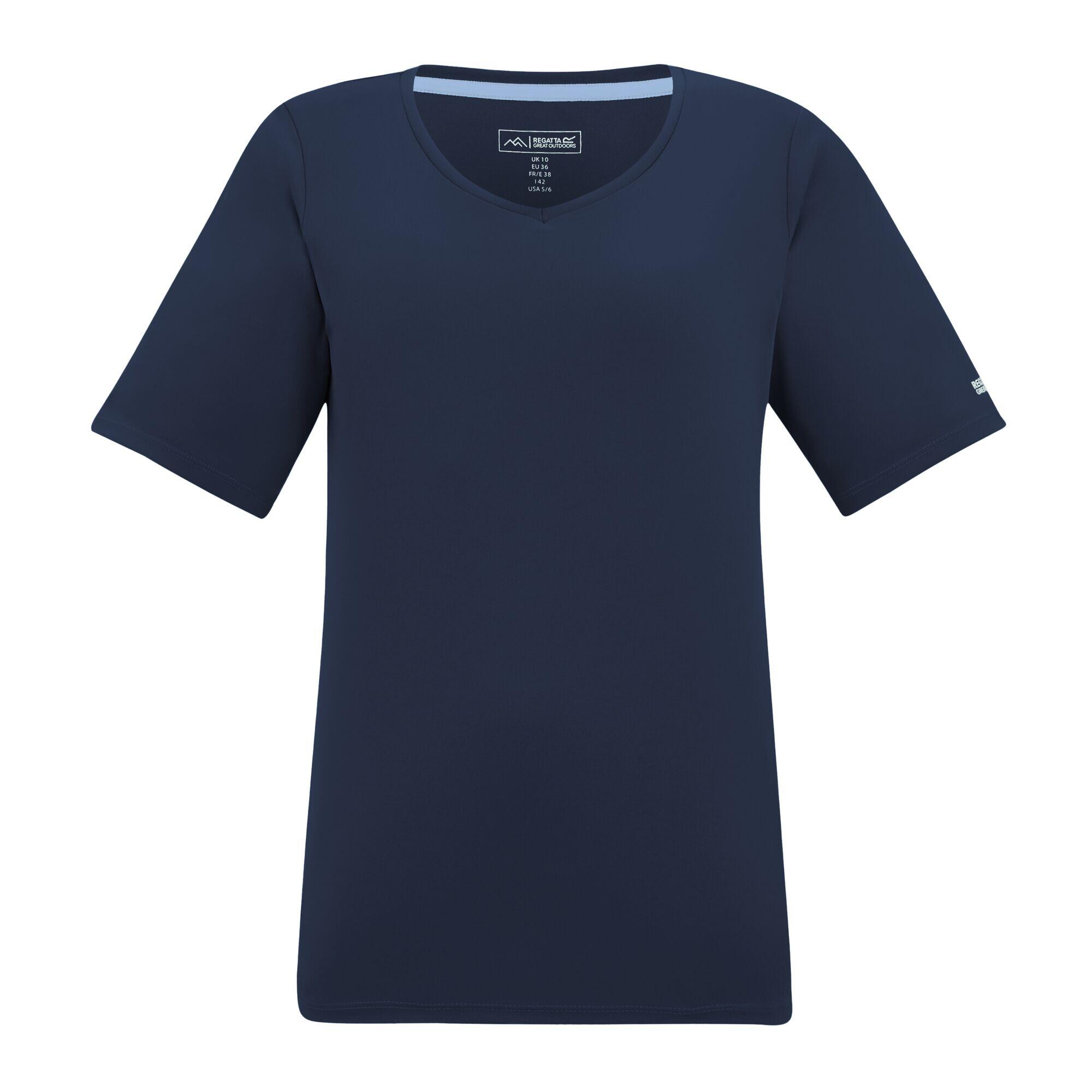 T-shirt à manches courtes et col en V pour femme Fingal 5/5