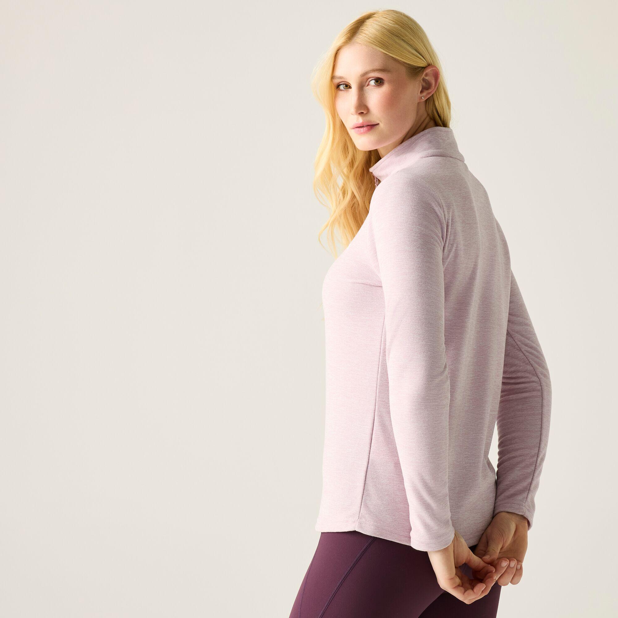 Womens Sweethart Marl Half Zip Fleece 3/5