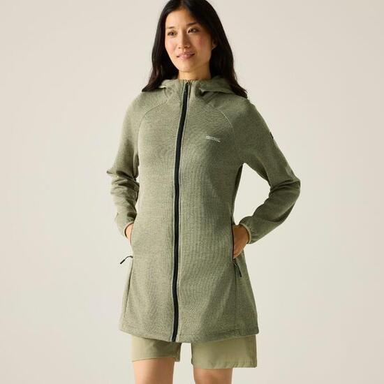 Polaire à capuche zippée Bloomfield Long Line Fill pour femme