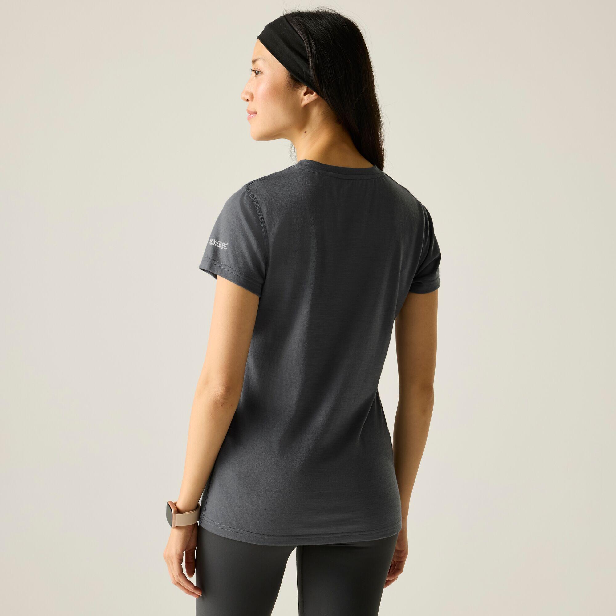 T-shirt graphique à manches courtes Escade en laine mérinos mélangée pour femme 2/5