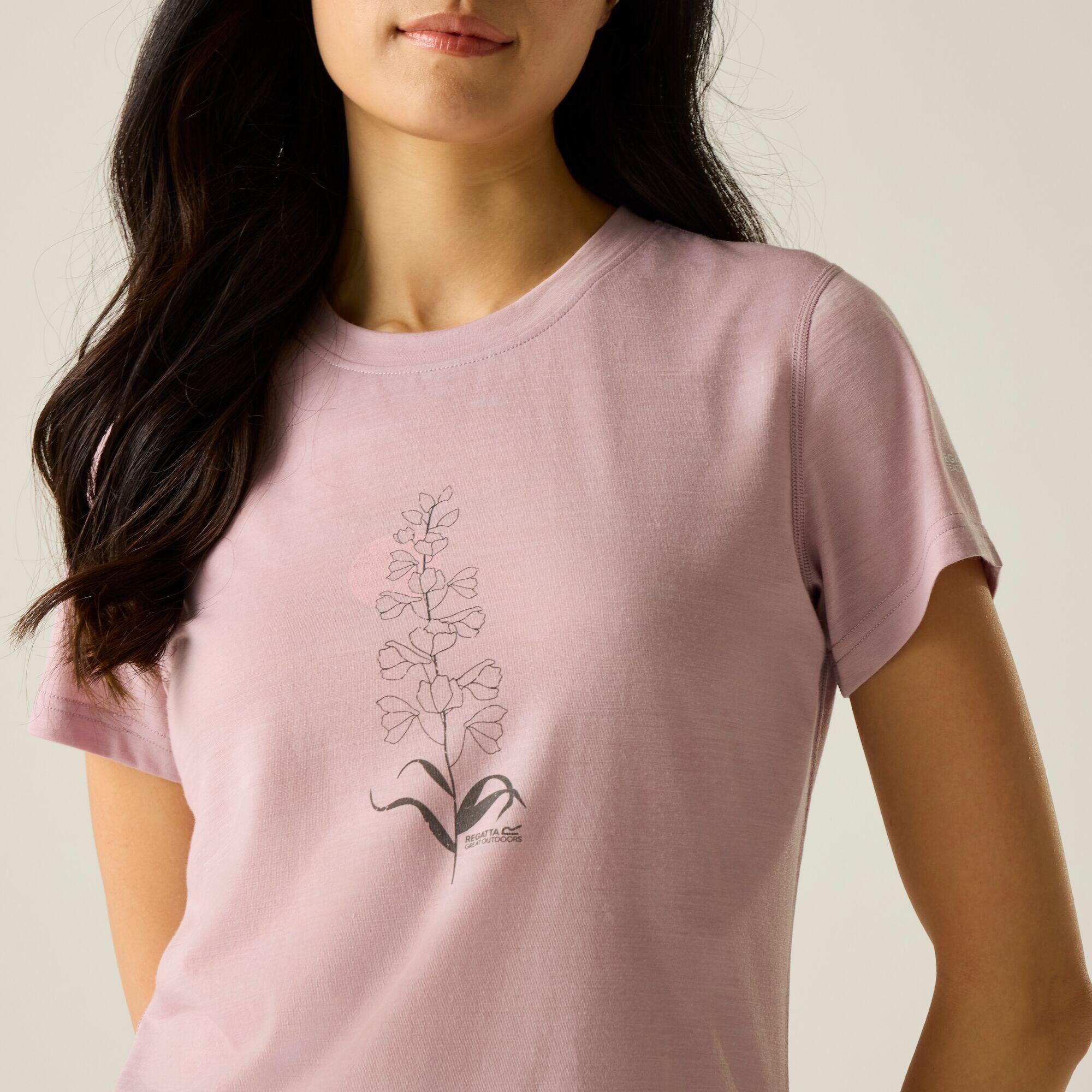 Womens Escade Merino Blended Short Sleeved Graphic T-Shirt 4/5