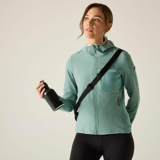 Damen Kemilia Fleecejacke mit durchgehendem Reißverschluss und Kapuze