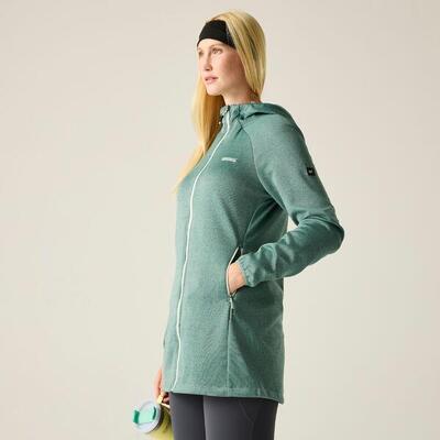 Felpa con cappuccio e zip Bloomfield Long Line Fill da donna