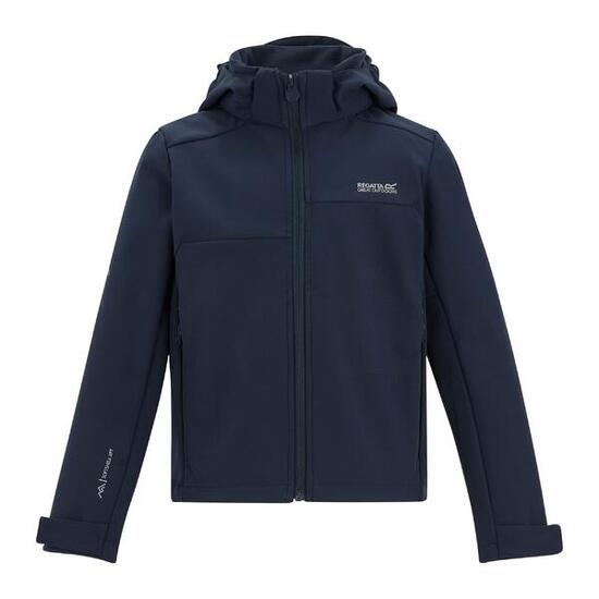 Säurebeständige, wasserdichte Softshelljacke mit Kapuze für Kinder