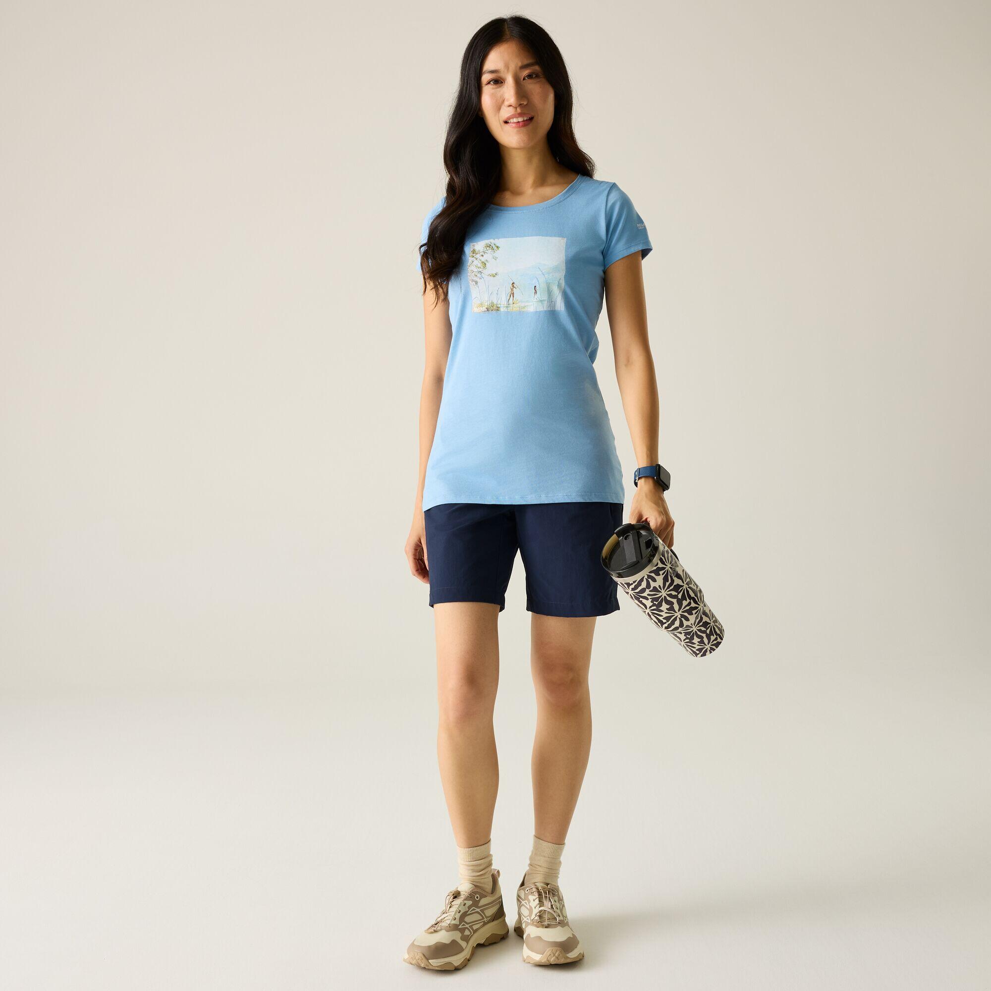 Dames T-shirt met korte mouwen en grafische print 3/5