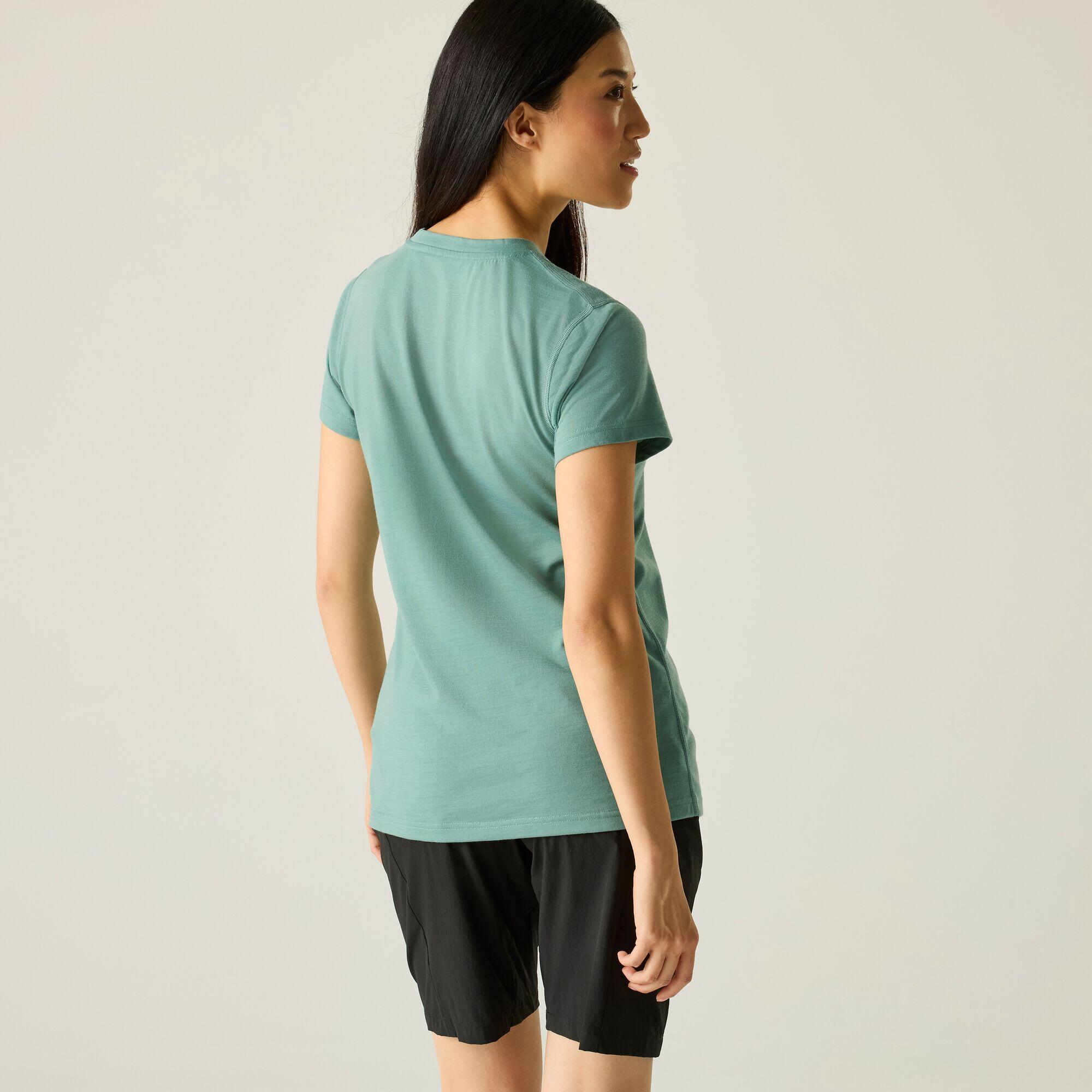 T-shirt graphique à manches courtes Escade en laine mérinos mélangée pour femme 2/5