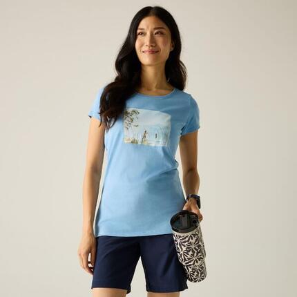 Breezed Kurzarm-T-Shirt mit Grafikprint für Damen