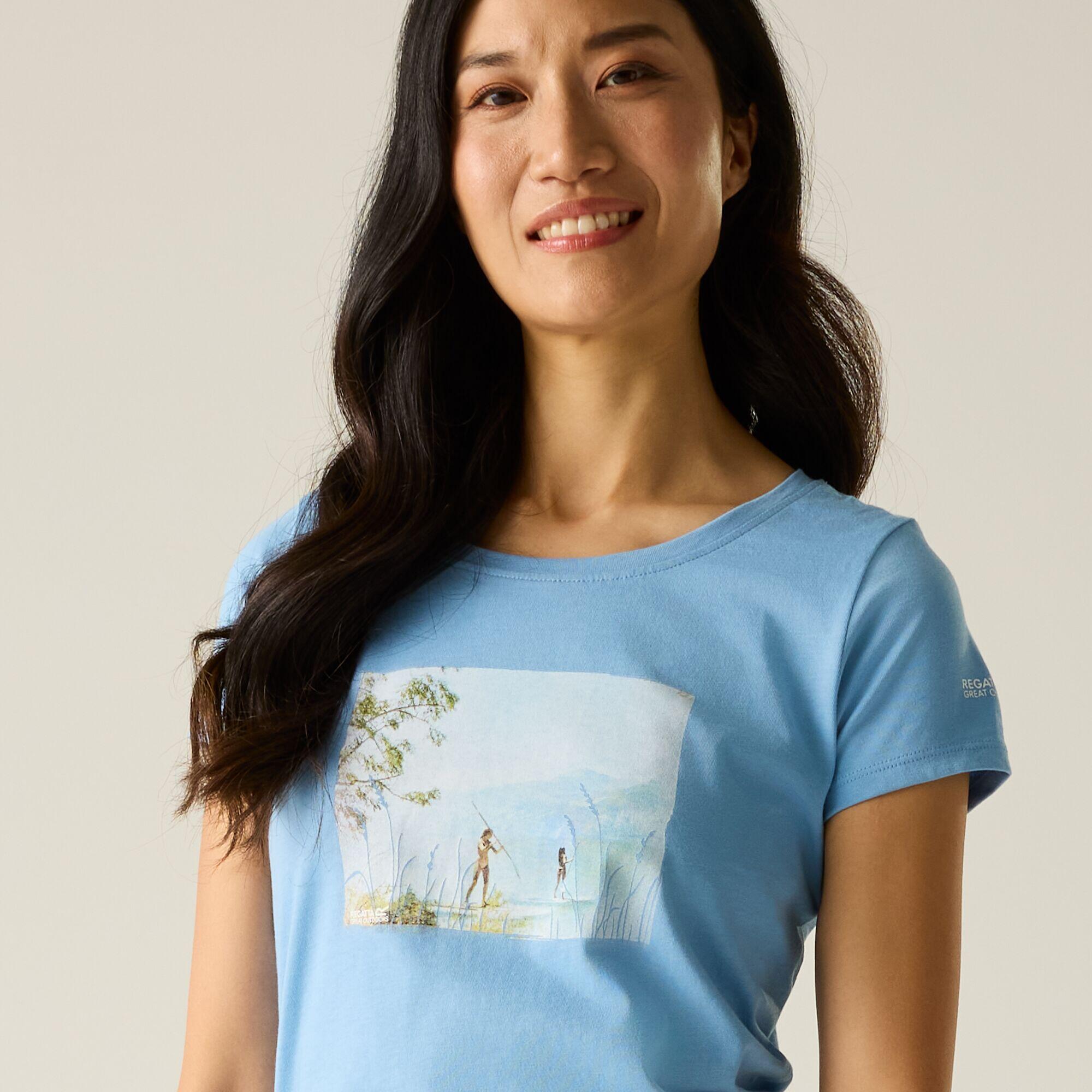 Dames T-shirt met korte mouwen en grafische print 4/5