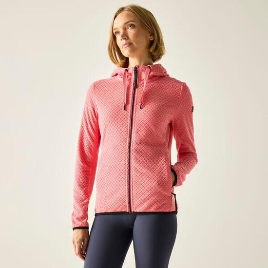 Ellula Damen-Fleecejacke mit durchgehendem Reißverschluss und Kapuze