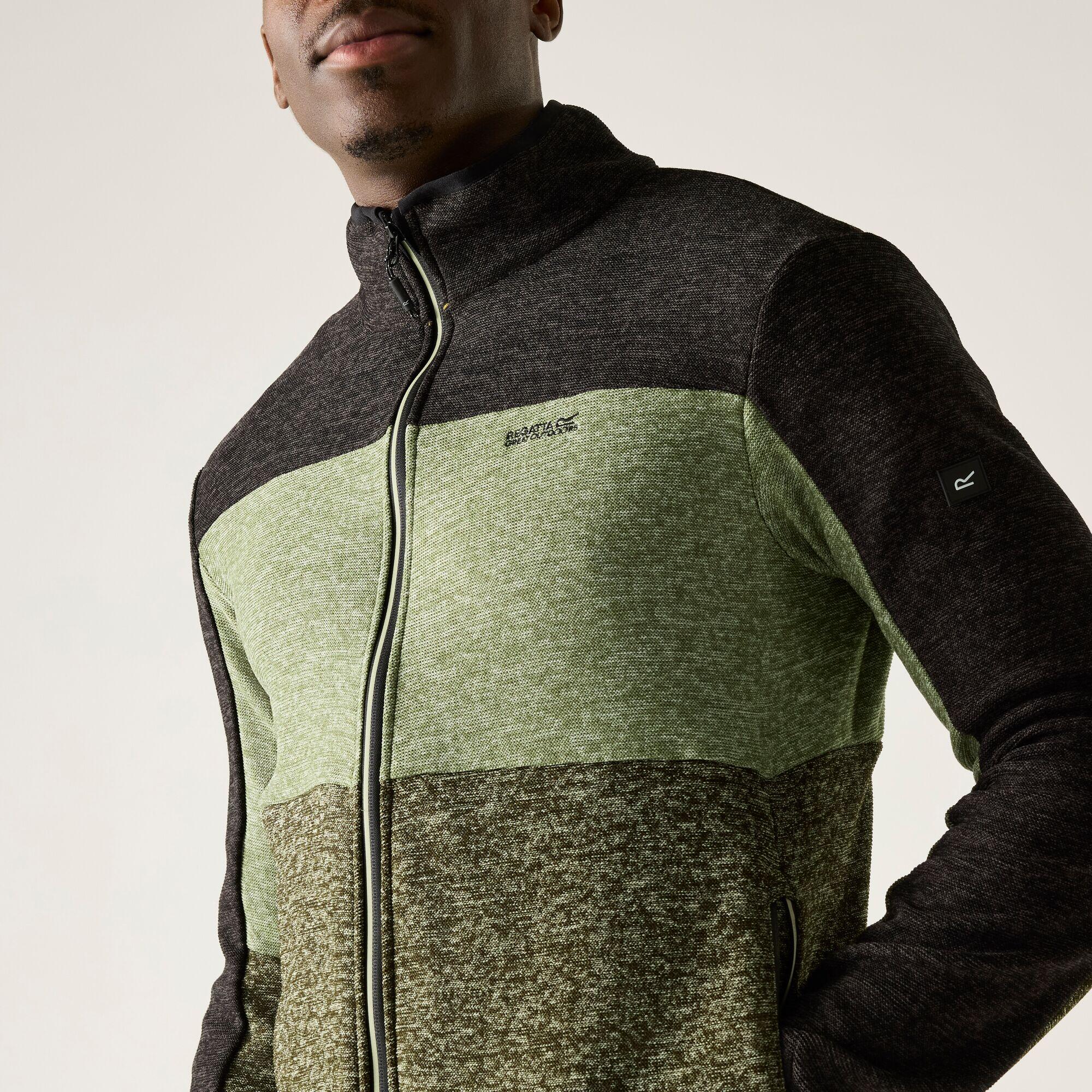 Felpa con zip intera color block Elram da uomo 4/5