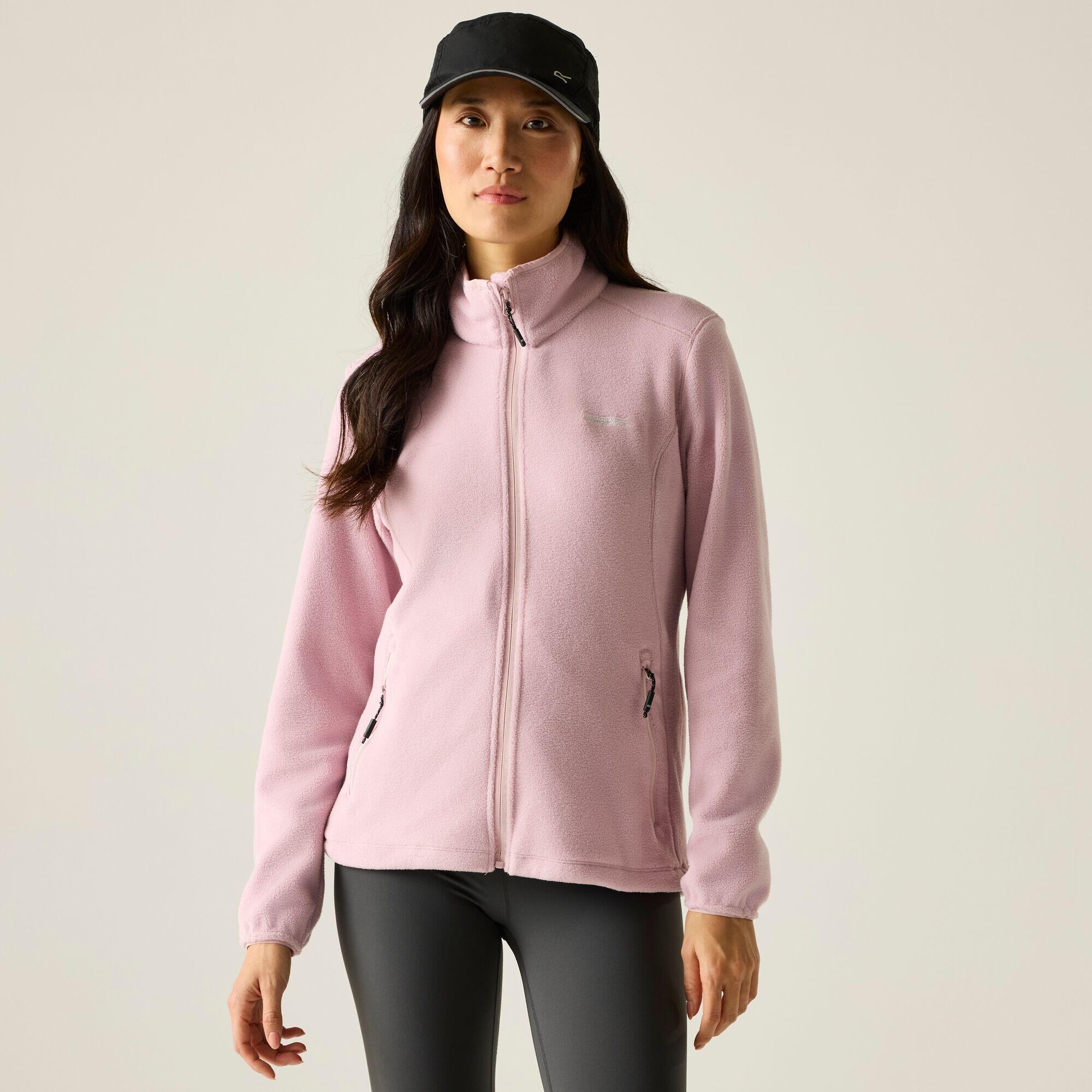 Régata Femme Polaire 1/4 Zip Noir Et Rose – Taille 18 (EU 44) – Couche De Base Pour Randonnée