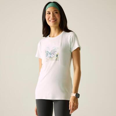 Dames fingal stretch t-shirt met korte mouwen en grafische print