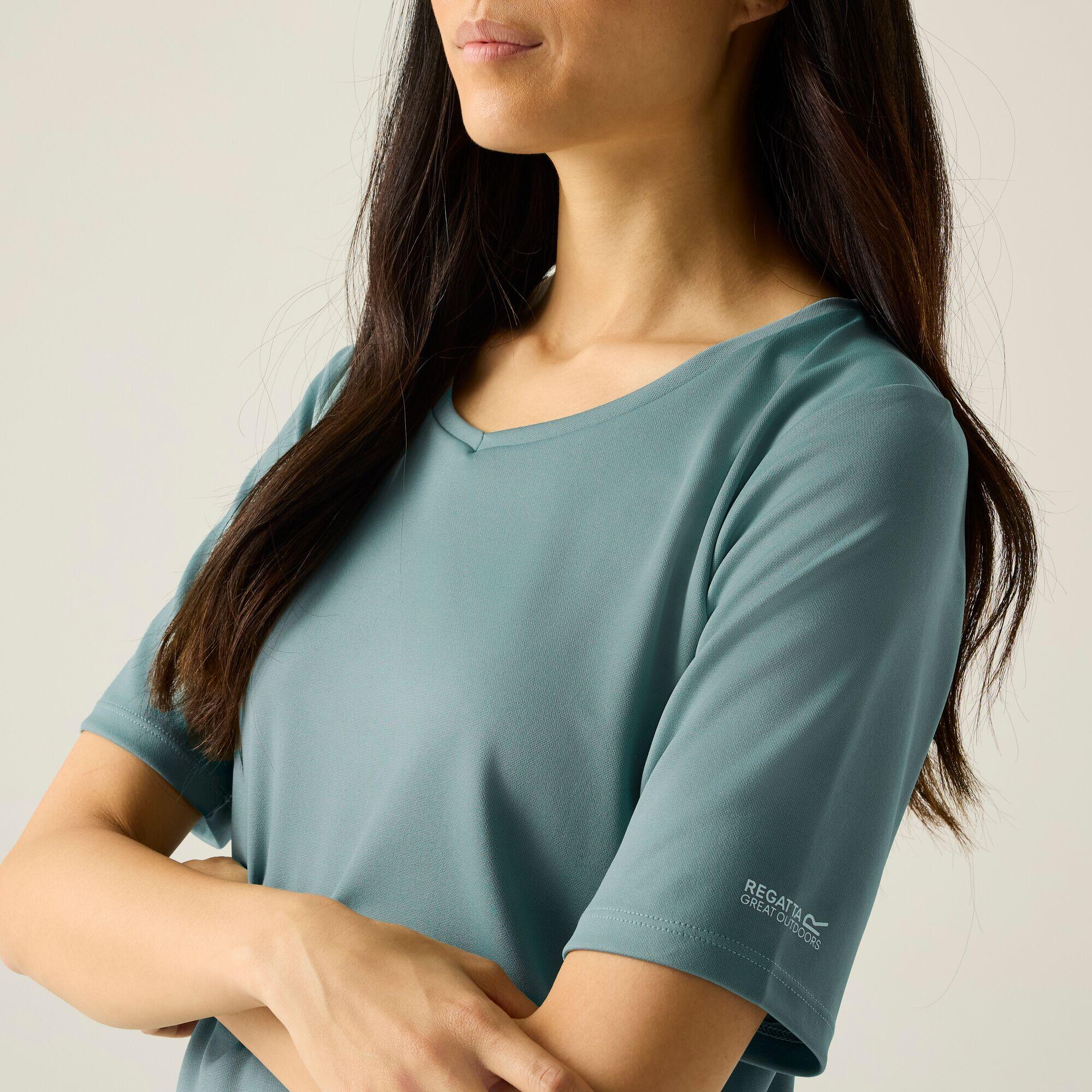 T-shirt à manches courtes et col en V pour femme Fingal 4/5