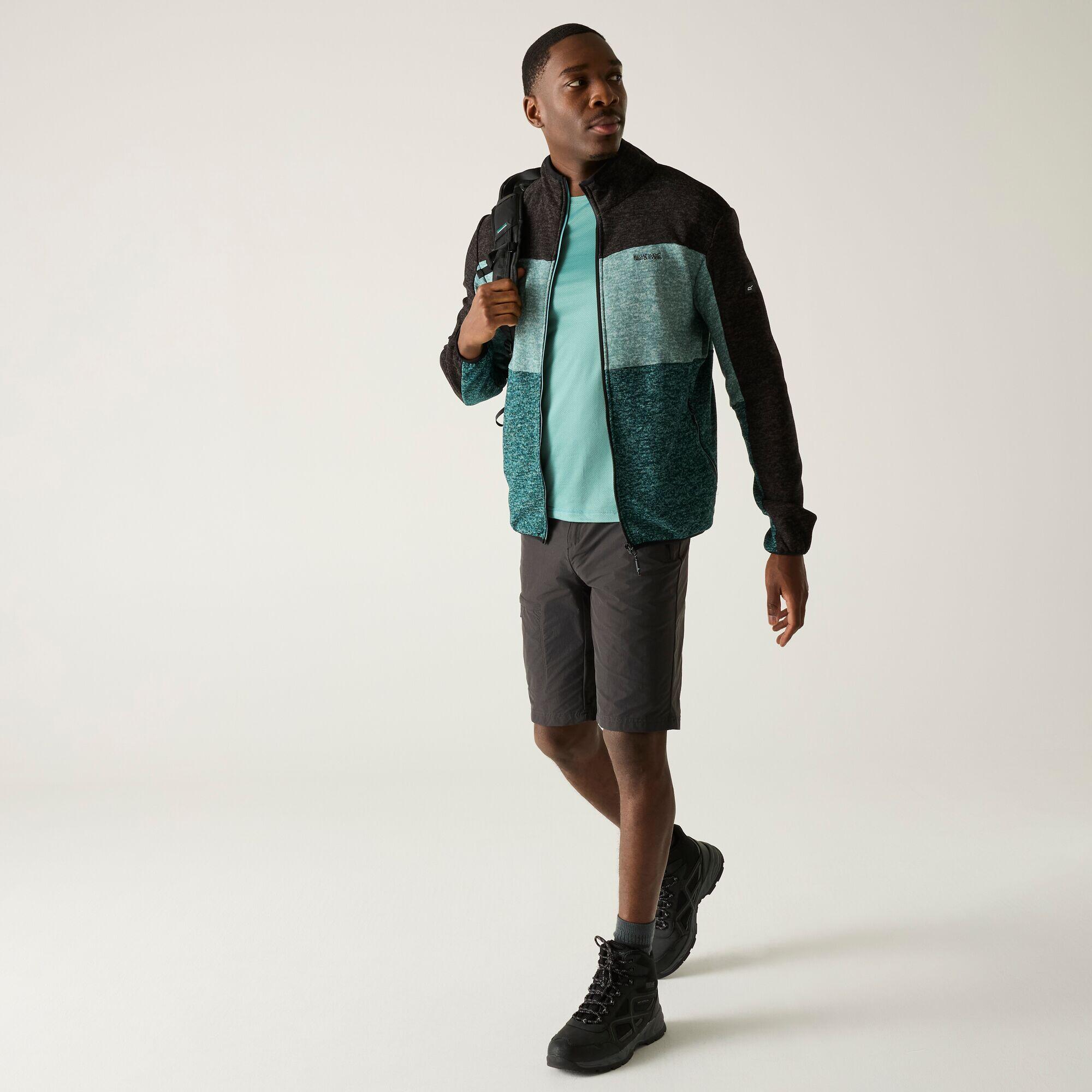Elram Herren-Fleecejacke mit durchgehendem Reißverschluss und Farbblock-Design 3/5