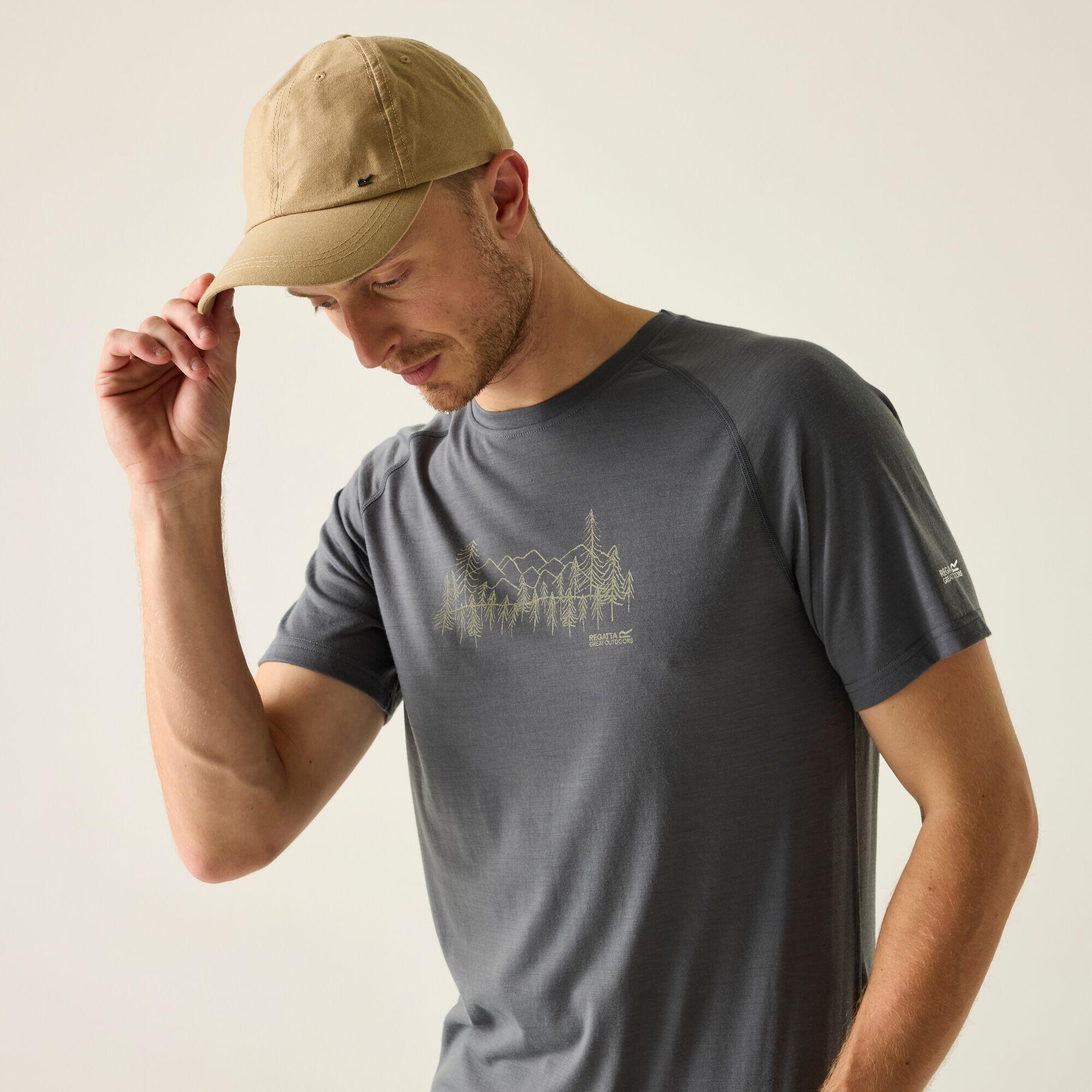 Herren Escade Kurzarm-T-Shirt mit Grafik 4/5