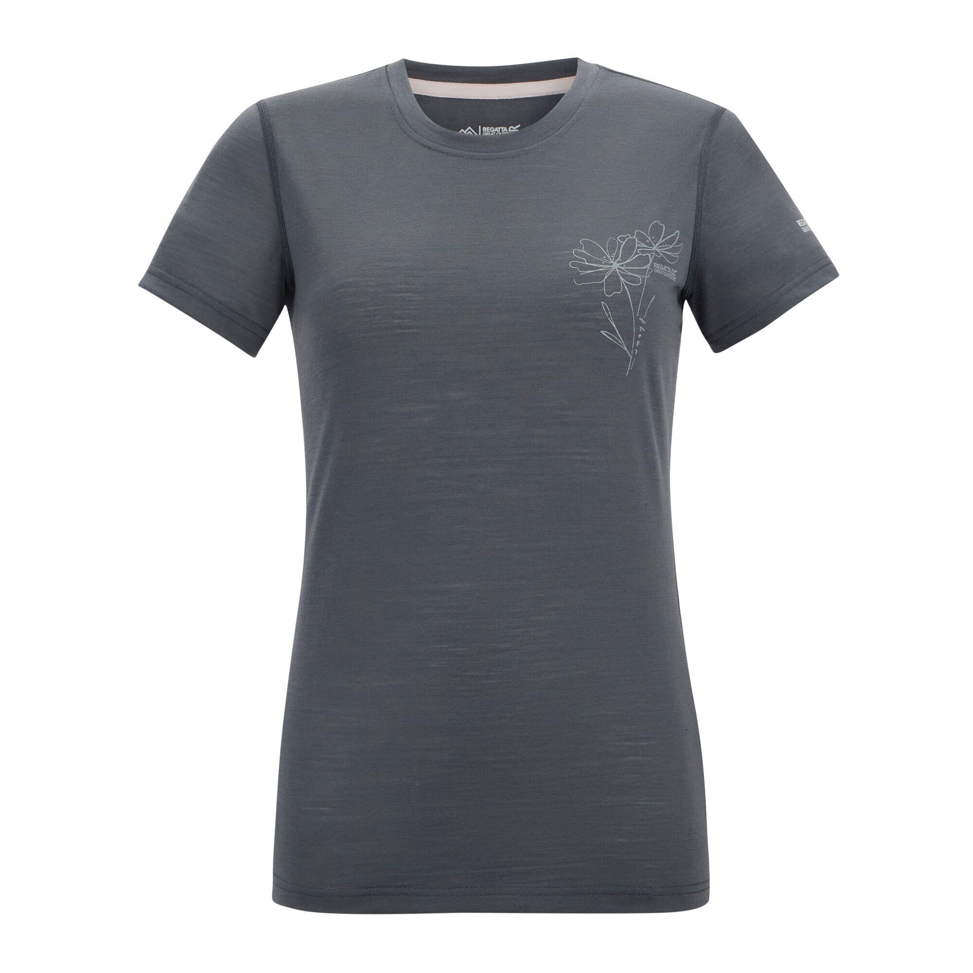 T-shirt graphique à manches courtes Escade en laine mérinos mélangée pour femme 5/5