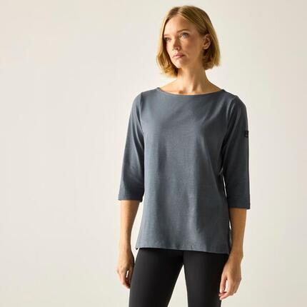 Pevia Damen-T-Shirt mit 3/4-Ärmeln und lockerer Passform