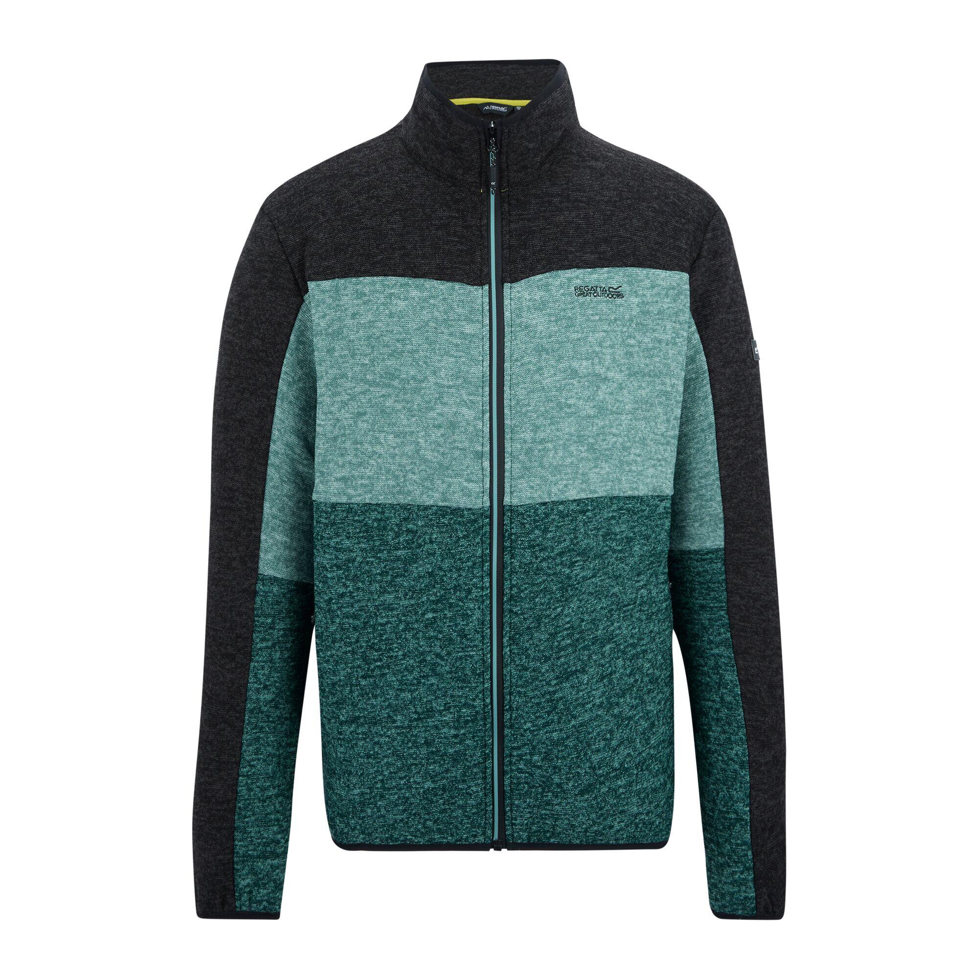 Elram Herren-Fleecejacke mit durchgehendem Reißverschluss und Farbblock-Design 5/5
