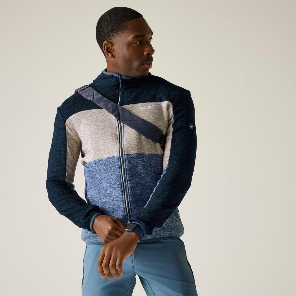 Mens Elram Colour Blocked Full Zip Fleece