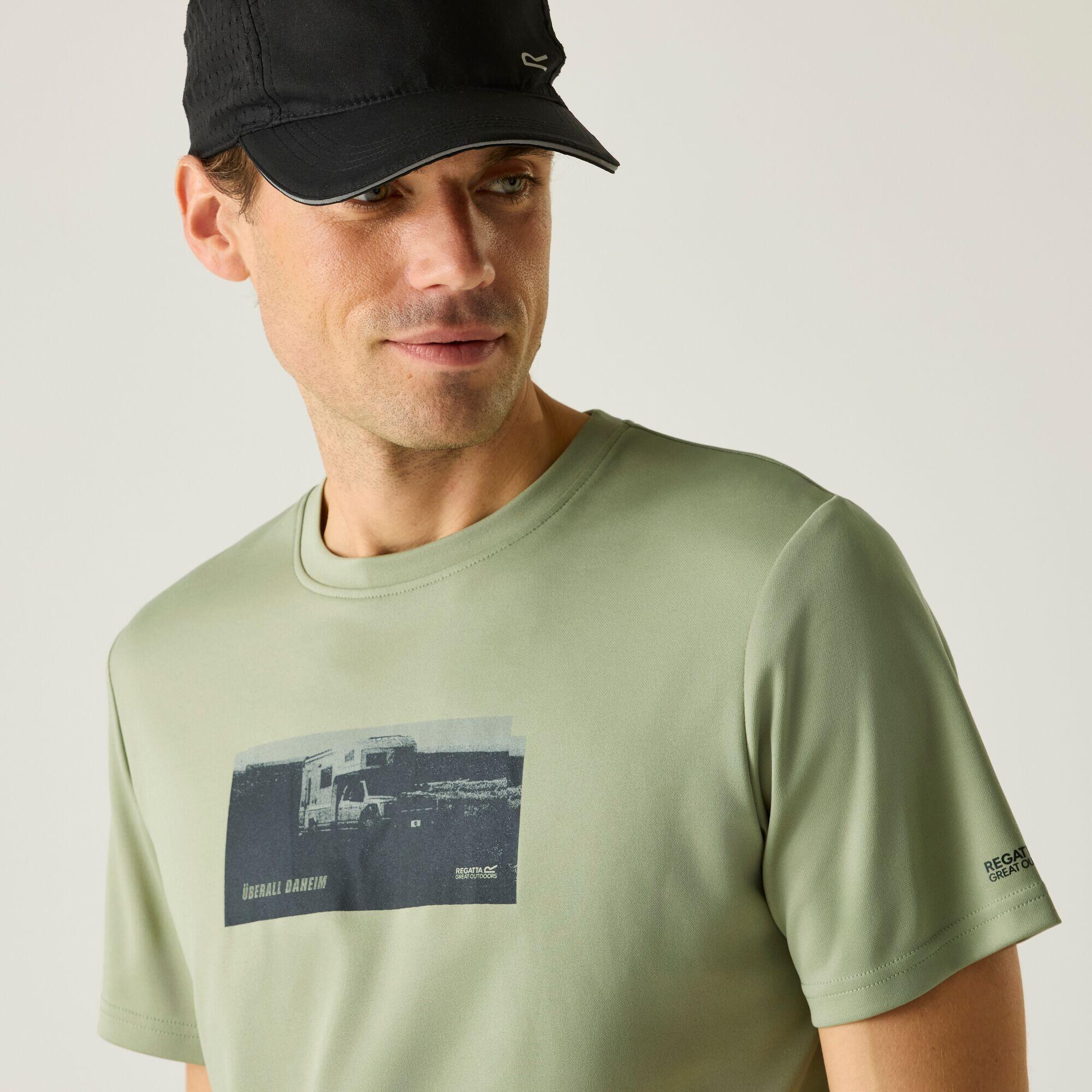 Herren Fingal Kurzarm-T-Shirt mit Slogan 4/5