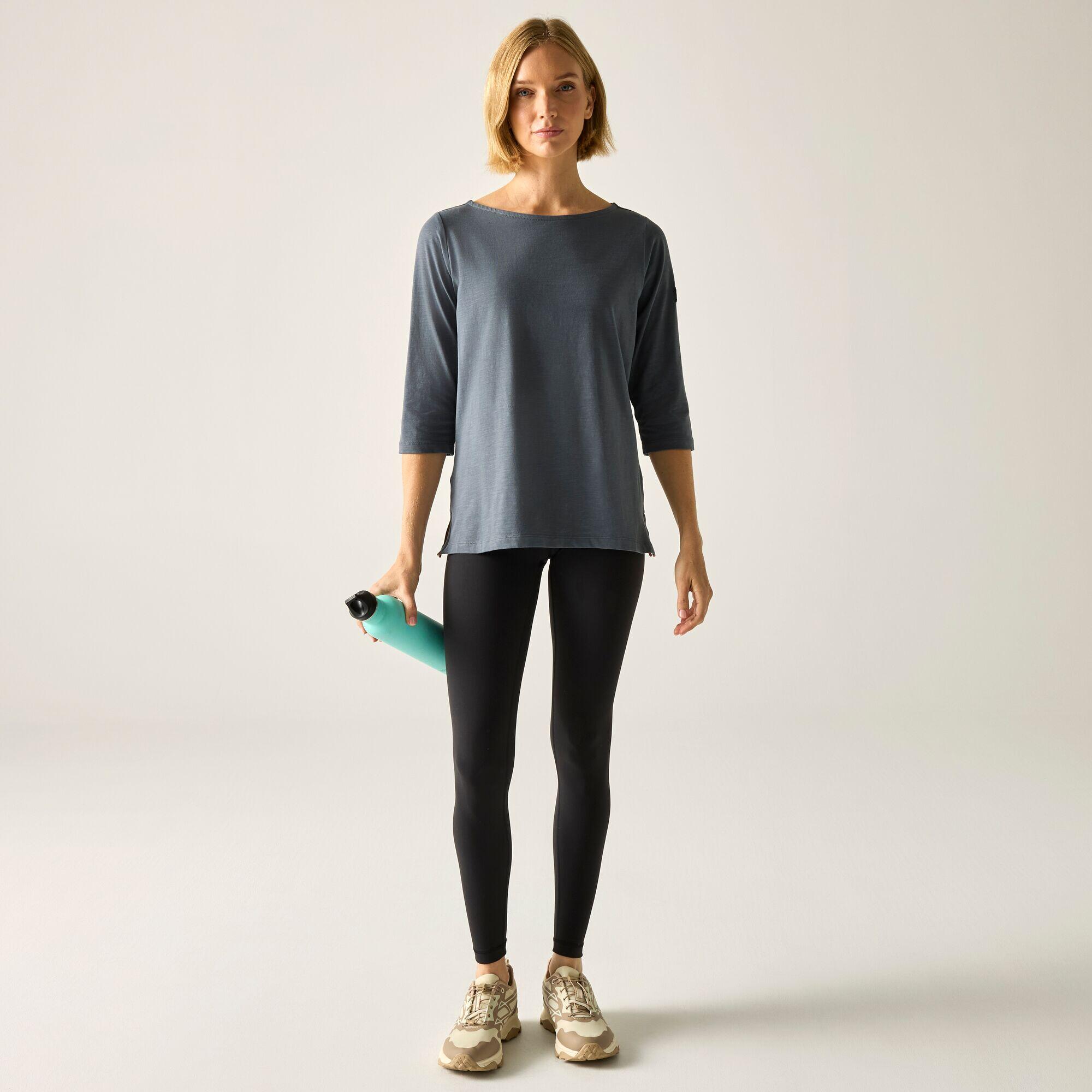 T-shirt Pevia pour femme, manches 3/4, coupe décontractée 3/5