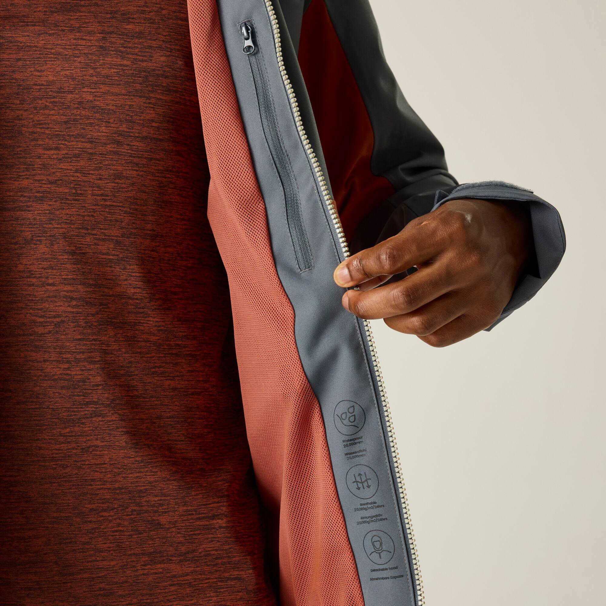 Veste de randonnée imperméable à capuche et à panneaux Bosfield pour homme 4/7