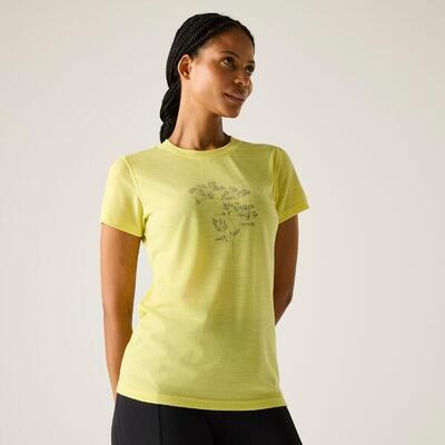 Dames escade merinomix t‑shirt met korte mouwen en graphic print