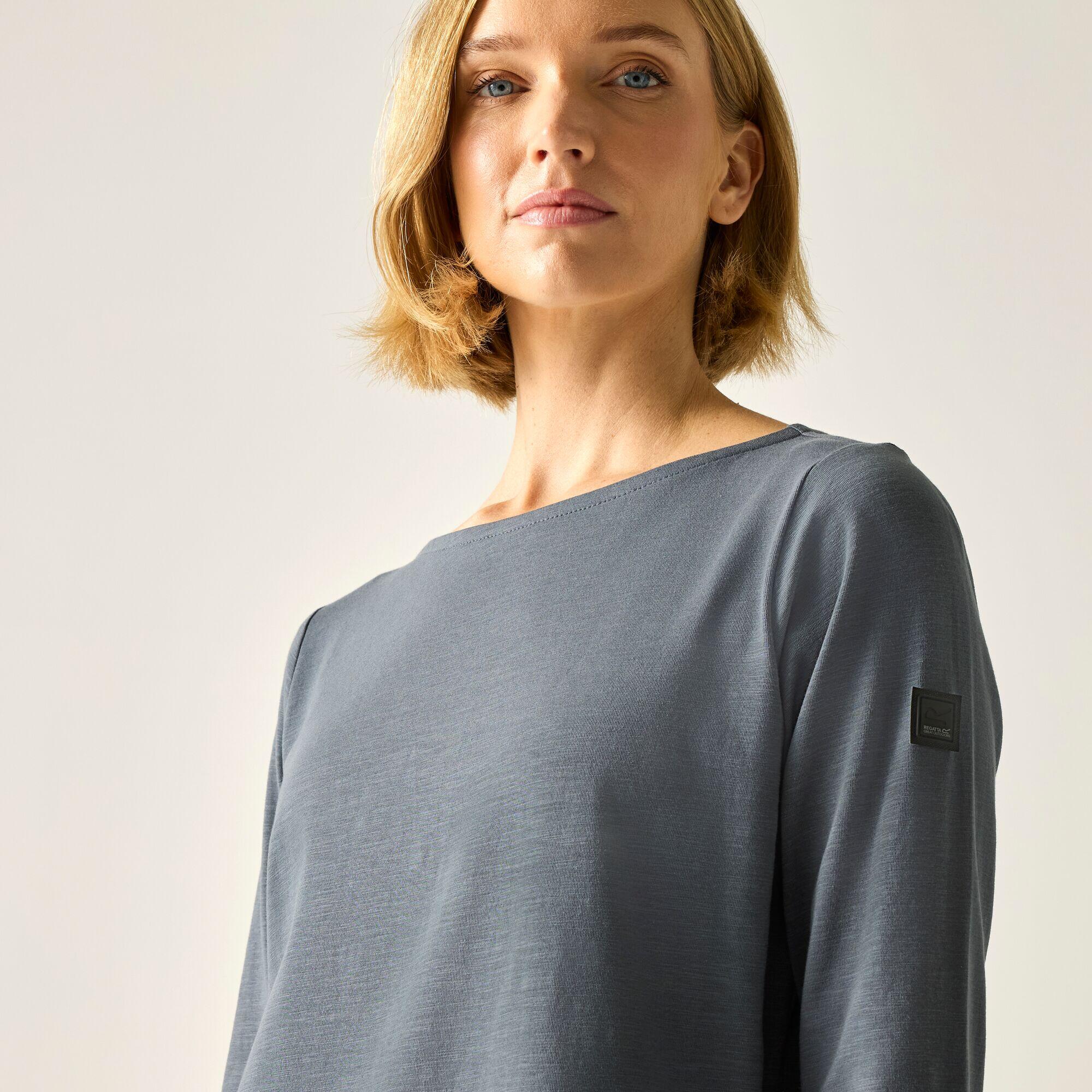 T-shirt Pevia pour femme, manches 3/4, coupe décontractée 4/5