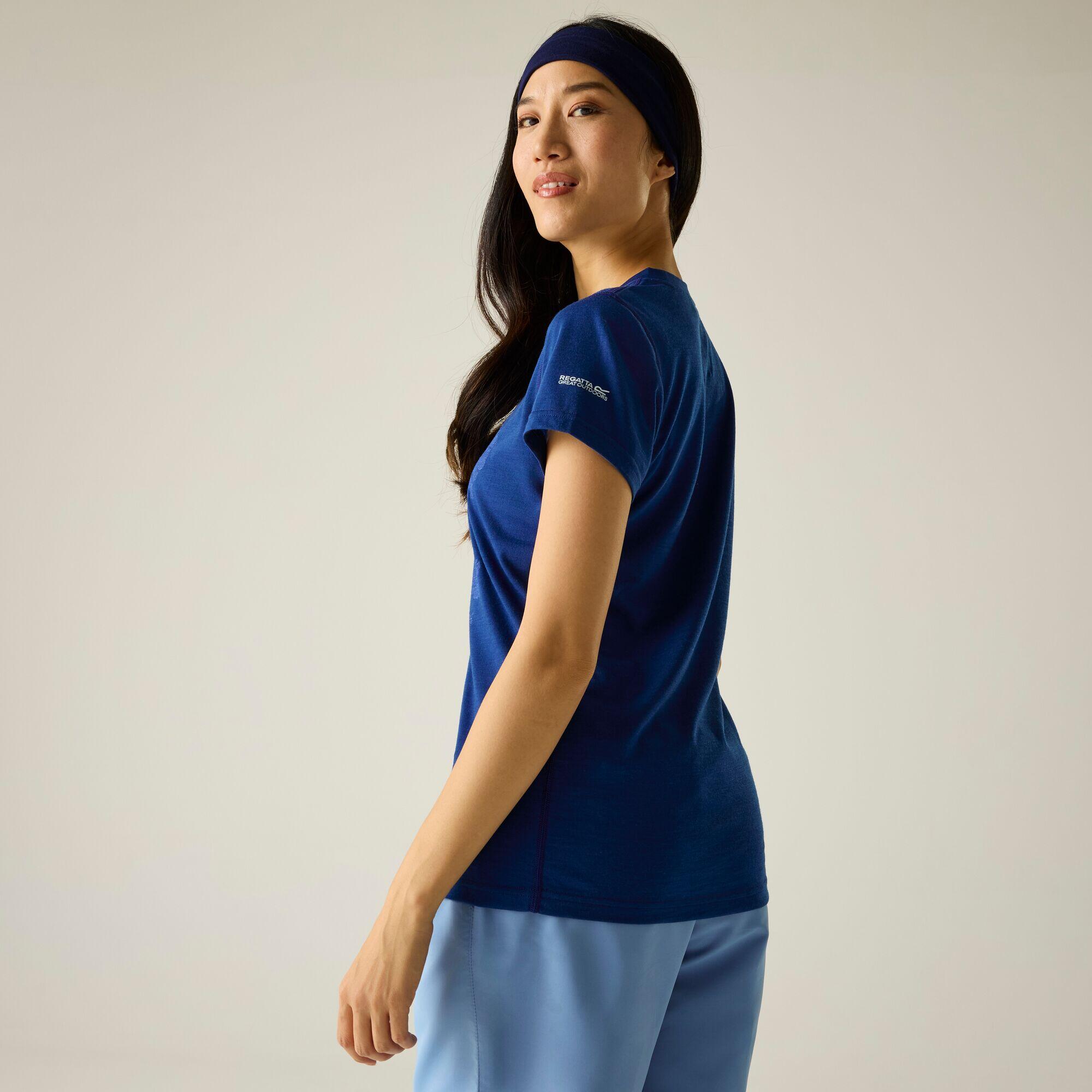 T-shirt graphique à manches courtes Escade en laine mérinos mélangée pour femme 2/5