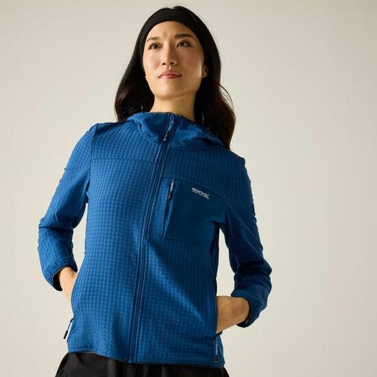 Damen Kemilia Fleecejacke mit durchgehendem Reißverschluss und Kapuze