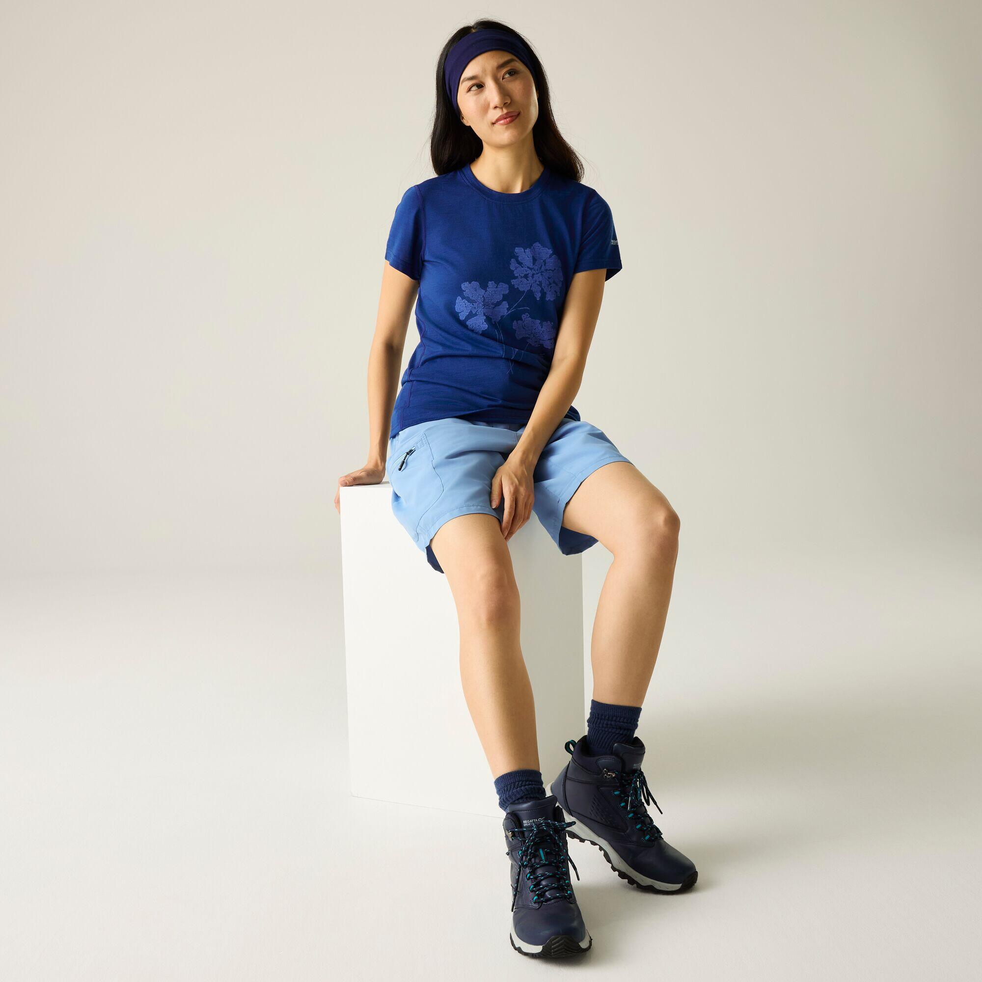 T-shirt graphique à manches courtes Escade en laine mérinos mélangée pour femme 4/5