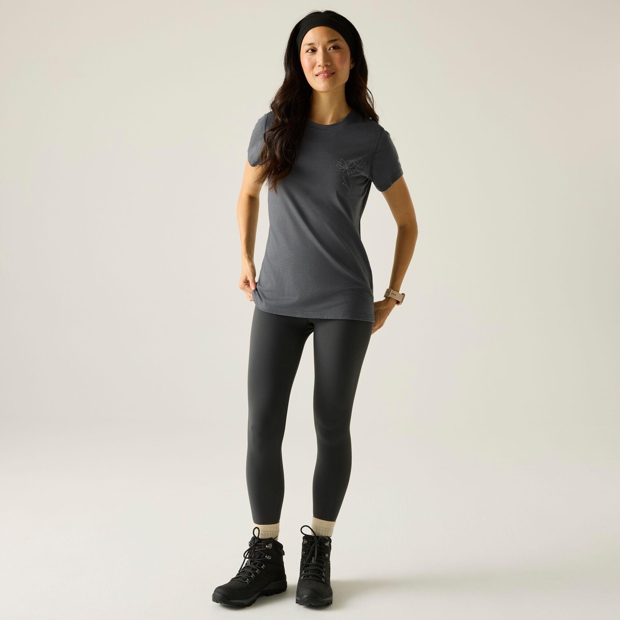 T-shirt graphique à manches courtes Escade en laine mérinos mélangée pour femme 3/5