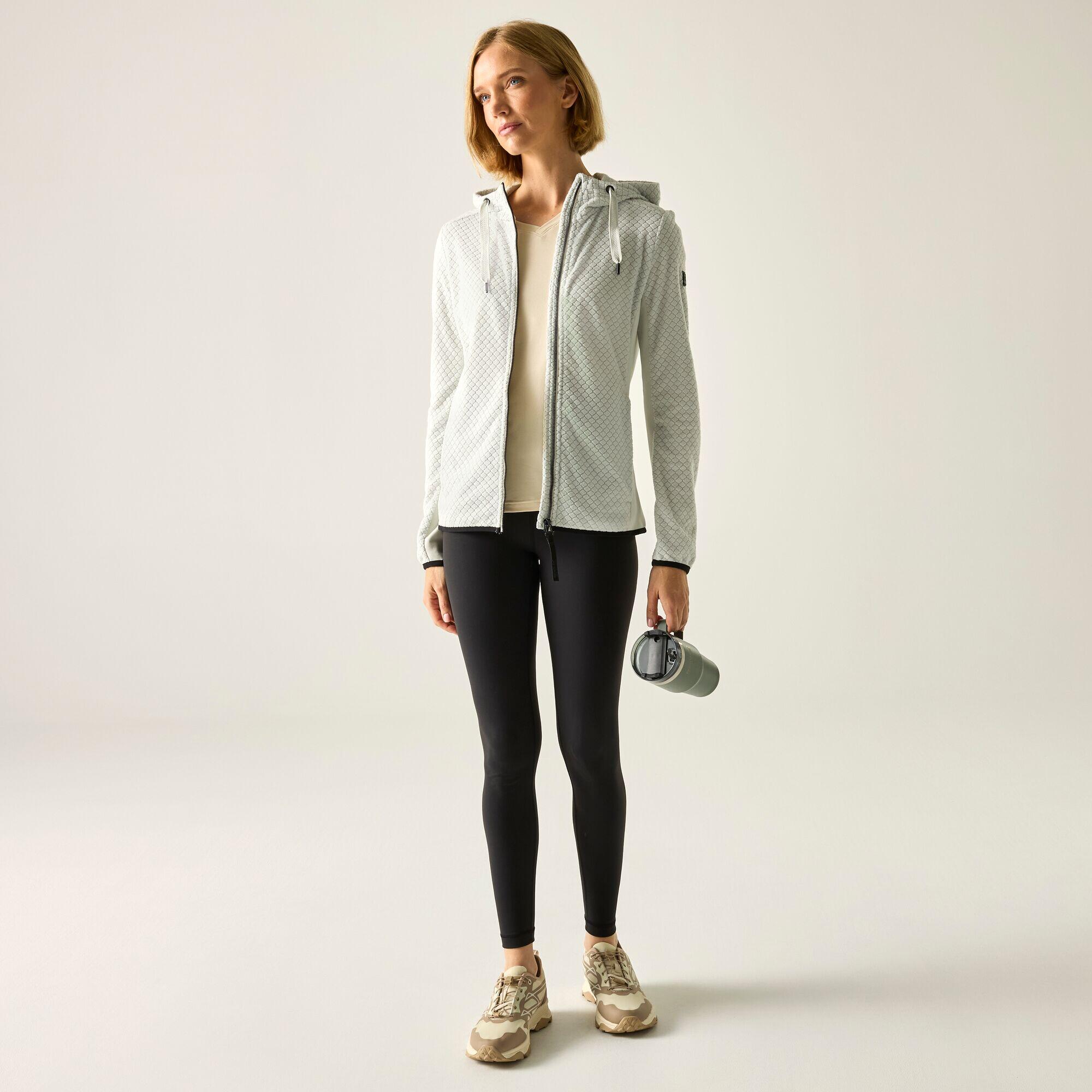 Ellula Damen-Fleecejacke mit durchgehendem Reißverschluss und Kapuze 3/6