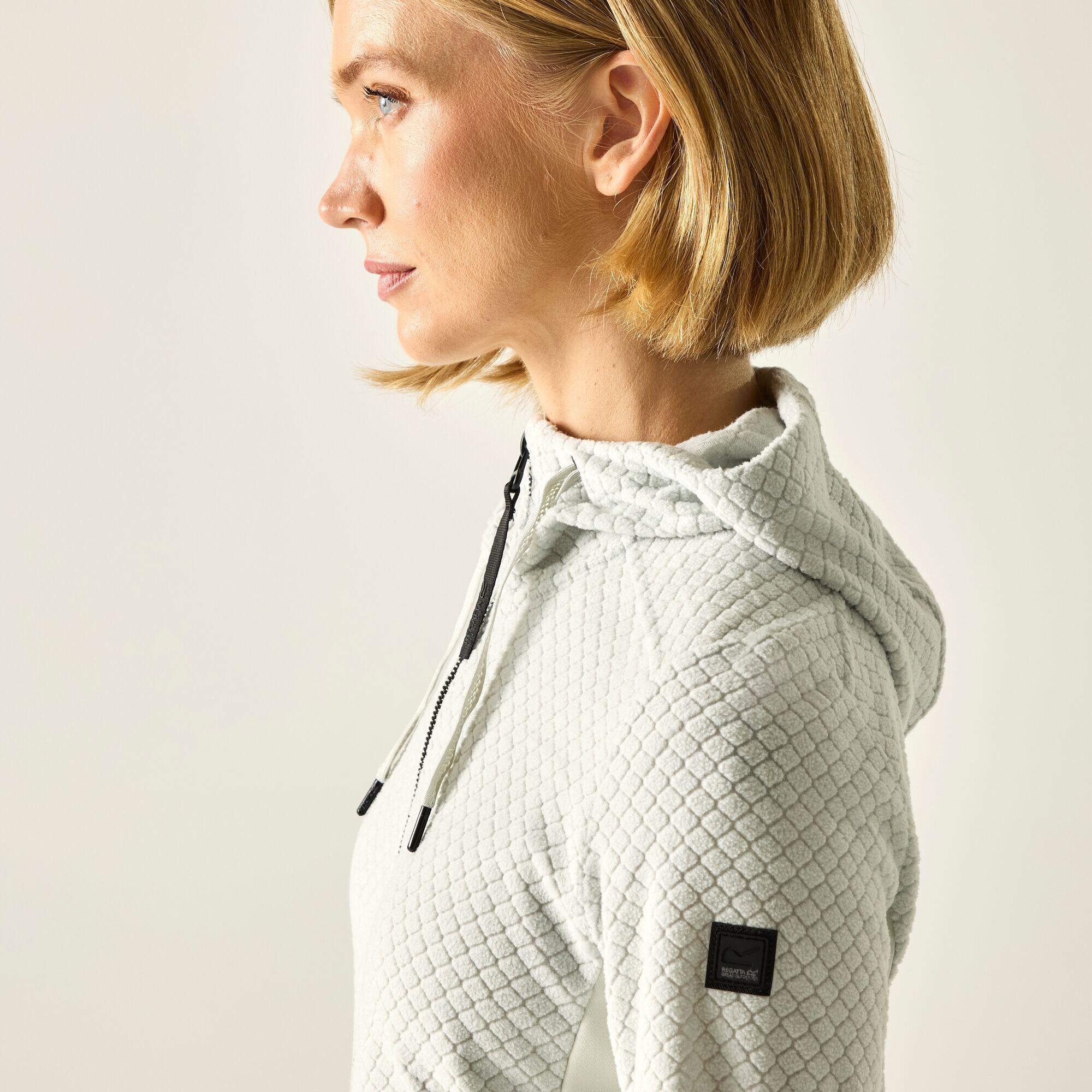 Ellula Damen-Fleecejacke mit durchgehendem Reißverschluss und Kapuze 5/6