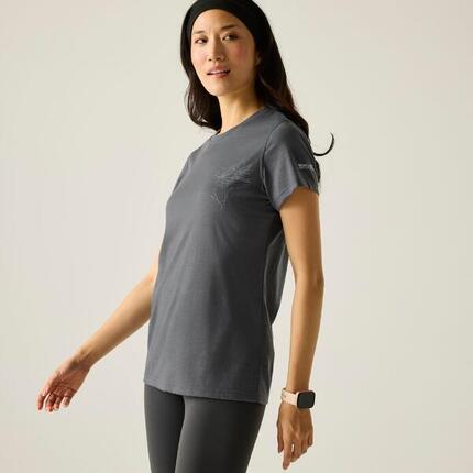 Damen-T-Shirt von Escade aus Merinomischgewebe mit kurzen Ärmeln und Grafikprint