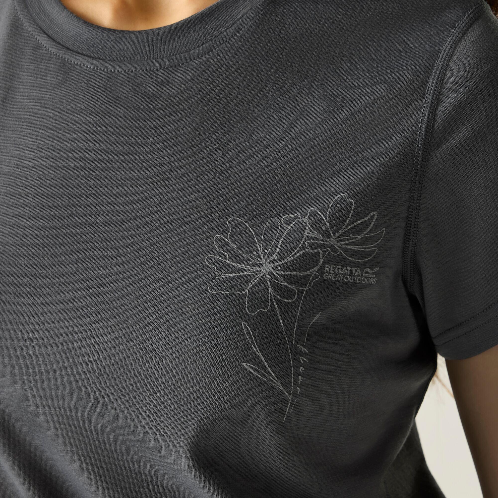 T-shirt graphique à manches courtes Escade en laine mérinos mélangée pour femme 4/5