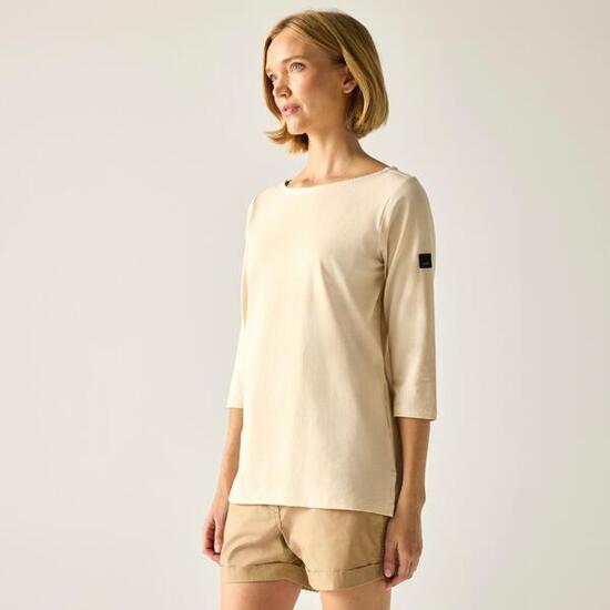 Pevia Damen-T-Shirt mit 3/4-Ärmeln und lockerer Passform
