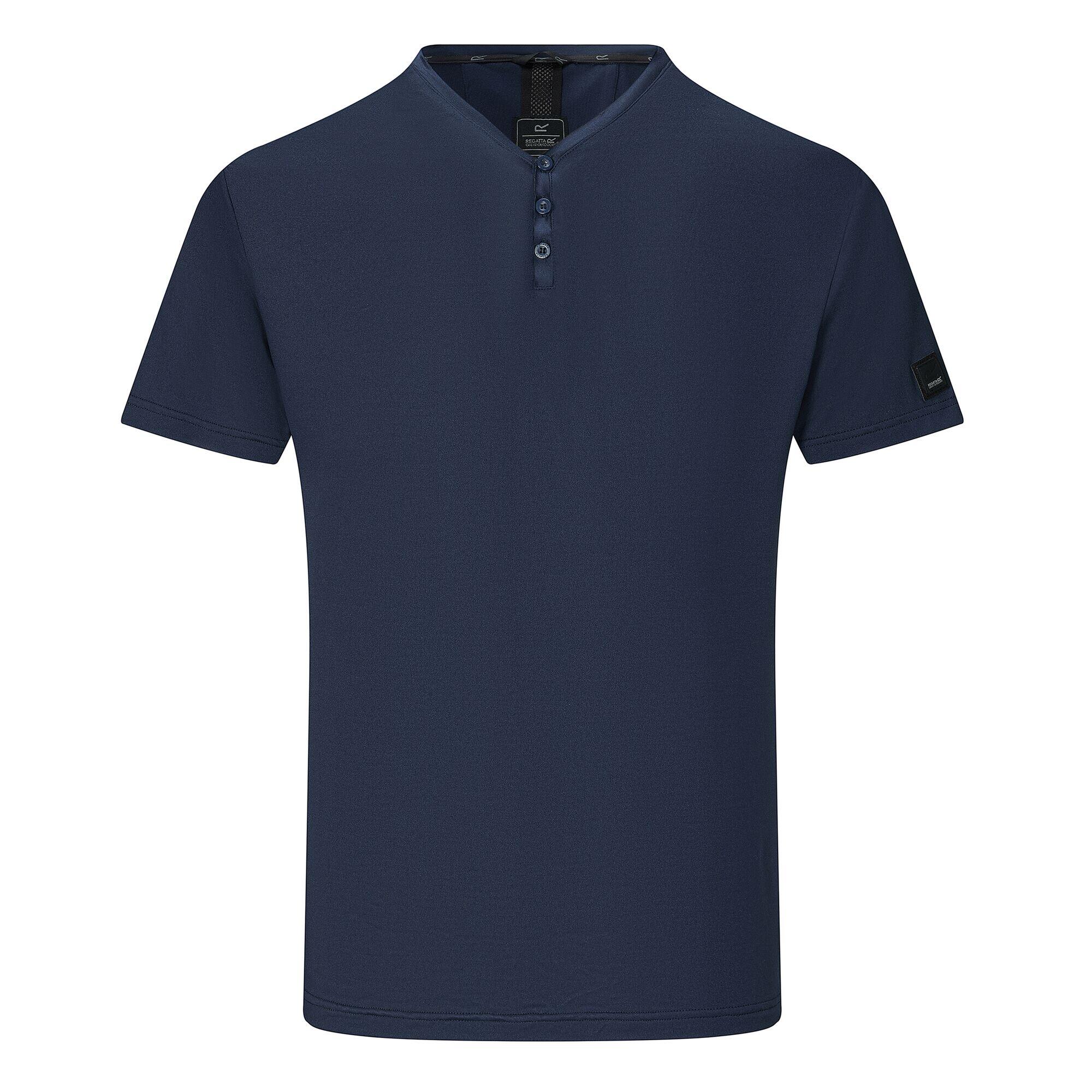 Herren Dewi Kurzarm-T-Shirt mit Knopfleiste 5/5