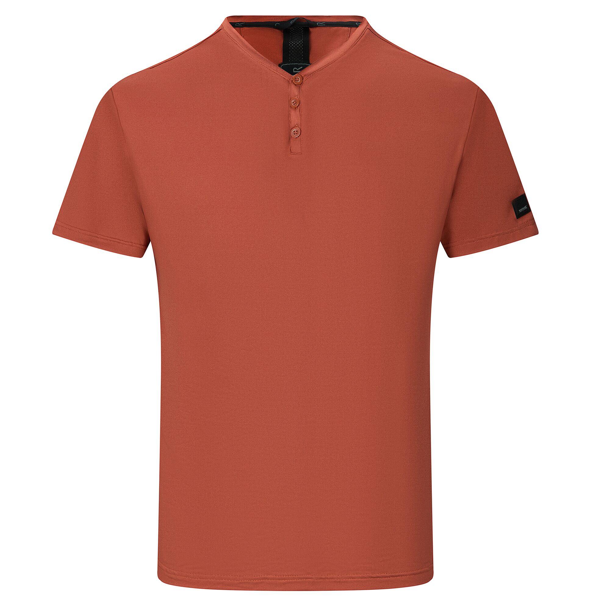 Heren Dewi T-shirt met korte mouwen en knoopsluiting 5/5
