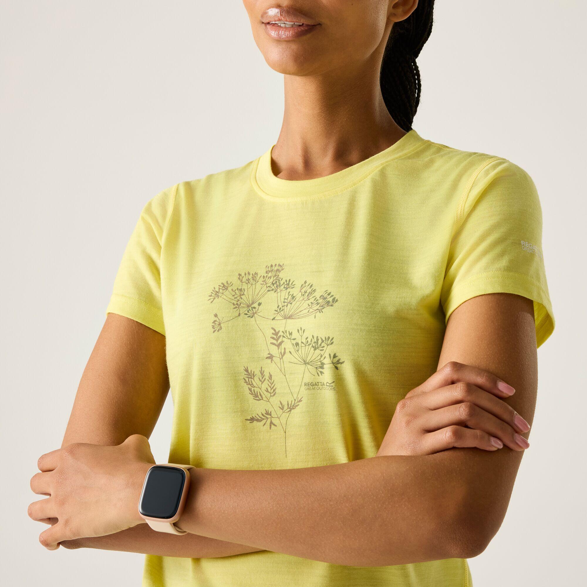 T-shirt graphique à manches courtes Escade en laine mérinos mélangée pour femme 4/5