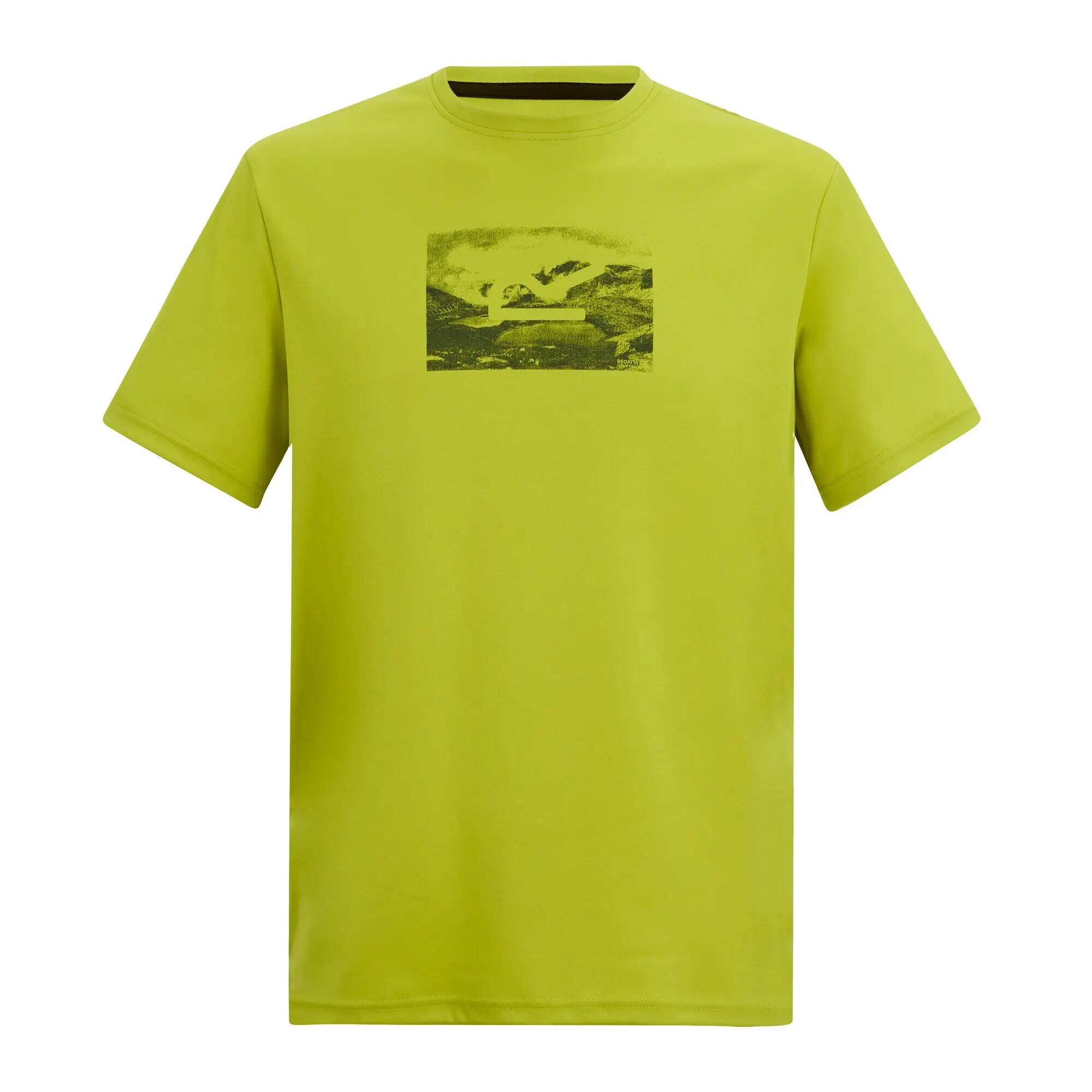 Herren Fingal Kurzarm-T-Shirt mit meliertem Grafikmuster 5/5