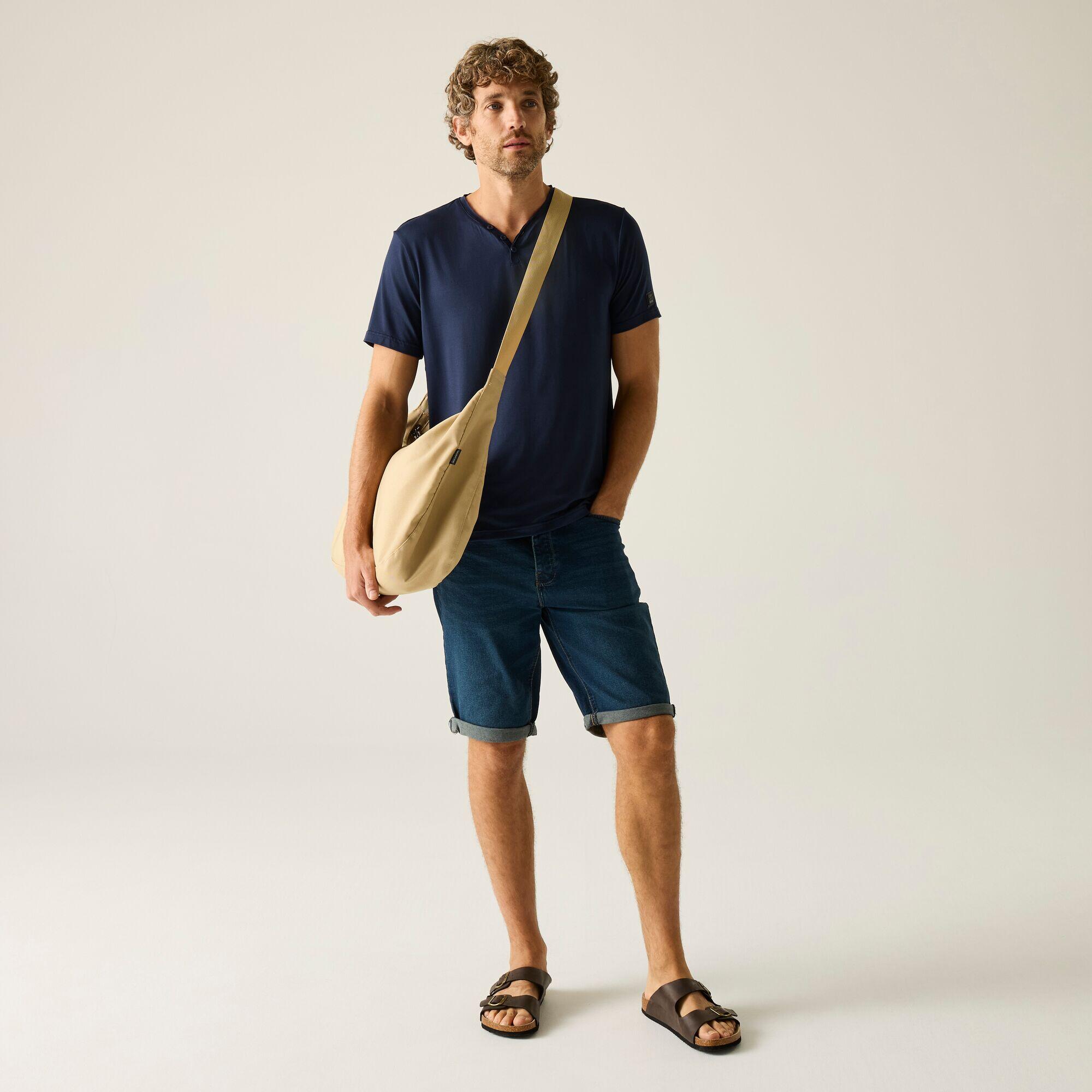 Herren Dewi Kurzarm-T-Shirt mit Knopfleiste 3/5