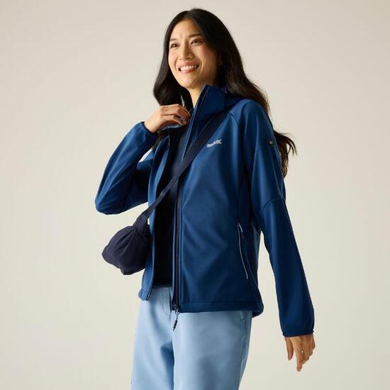 Veste softshell à capuche coupe-vent Bourda pour femme