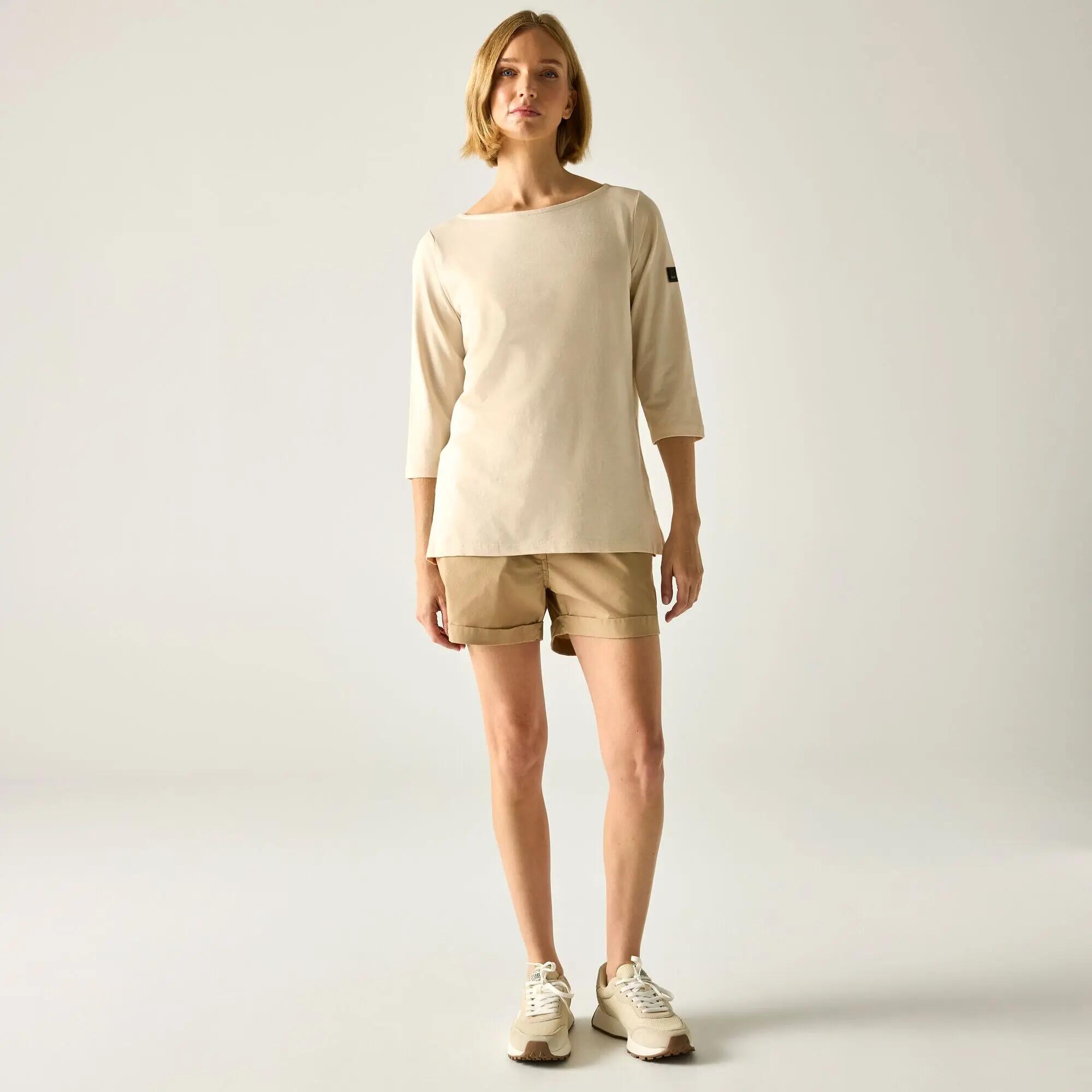T-shirt Pevia pour femme, manches 3/4, coupe décontractée 3/5