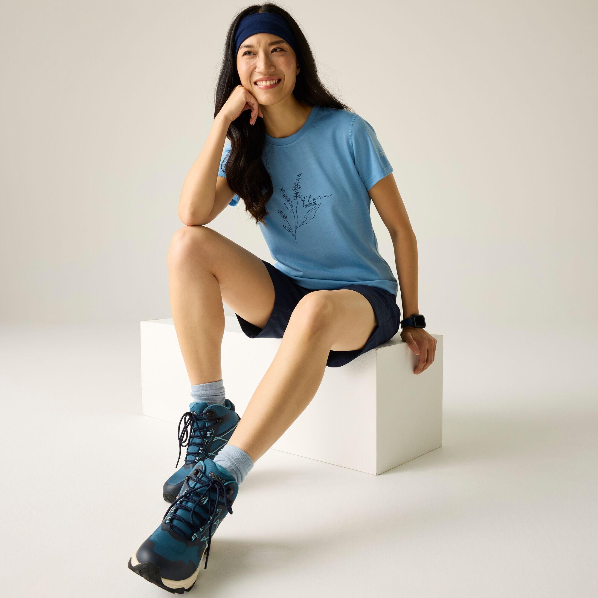 T-shirt graphique à manches courtes Escade en laine mérinos mélangée pour femme 3/5