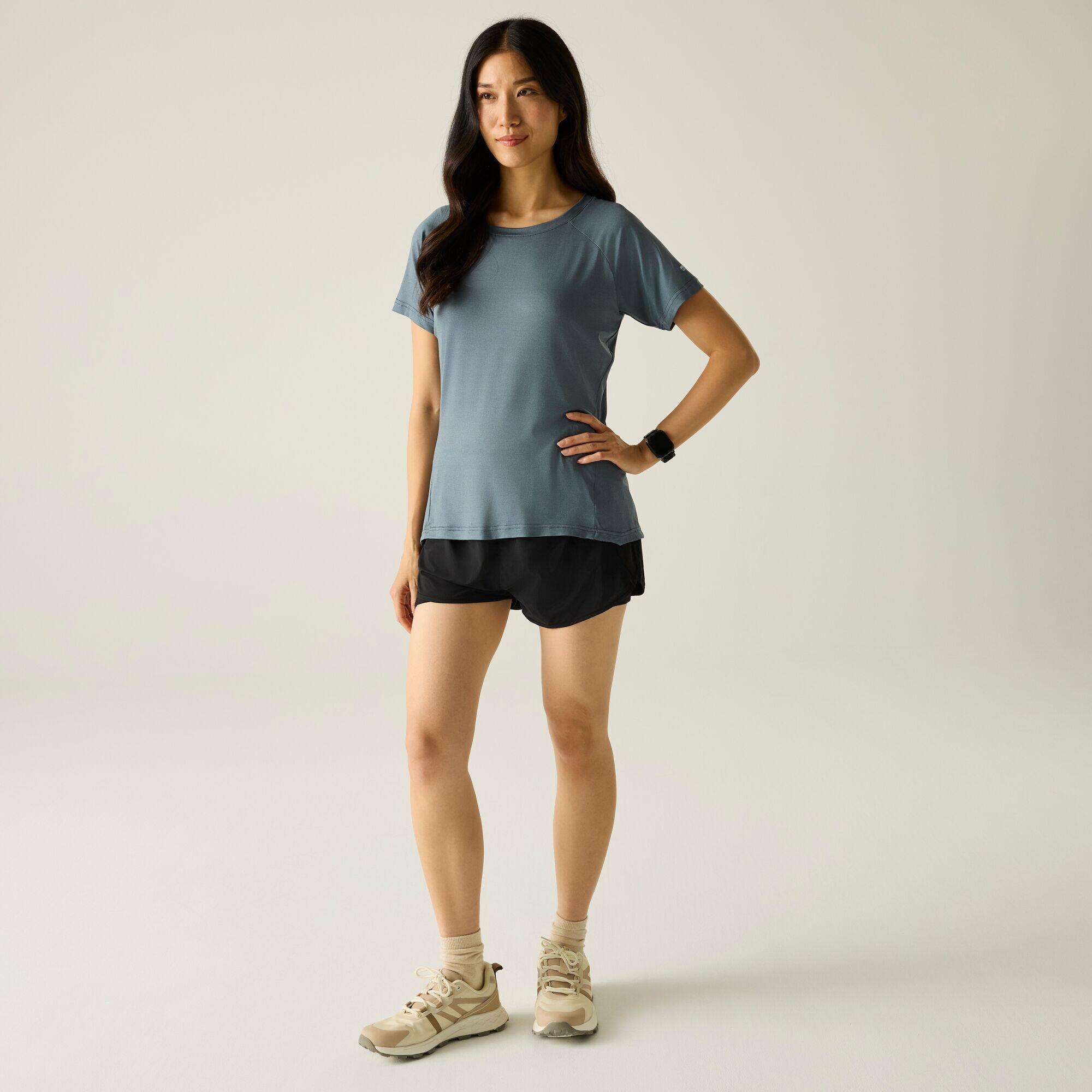 Dames Limonite T-shirt met korte mouwen en gemêleerde print 3/4