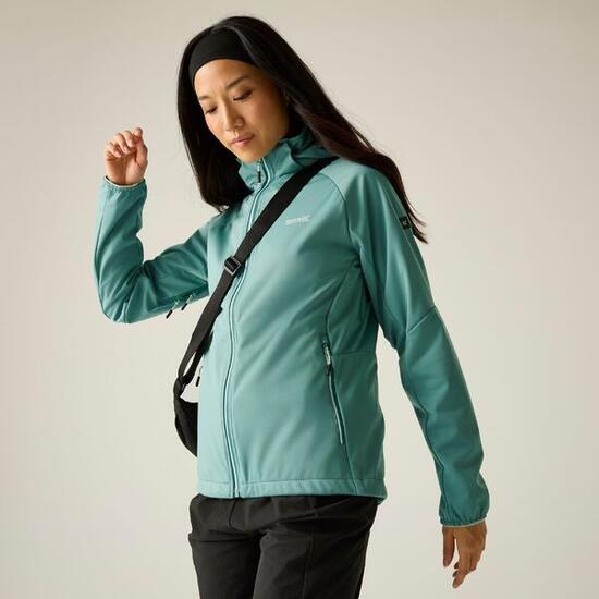Veste softshell à capuche coupe-vent Bourda pour femme