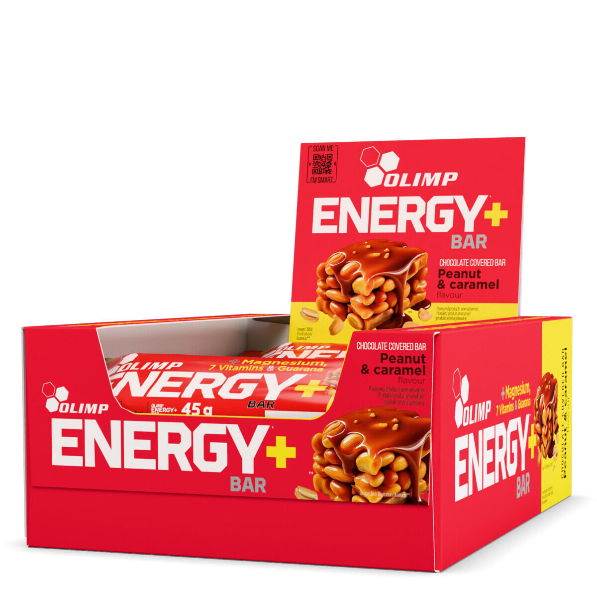 Olimp Energy+bar -20 x 45 g - Peanut Caramel DISPLAY
